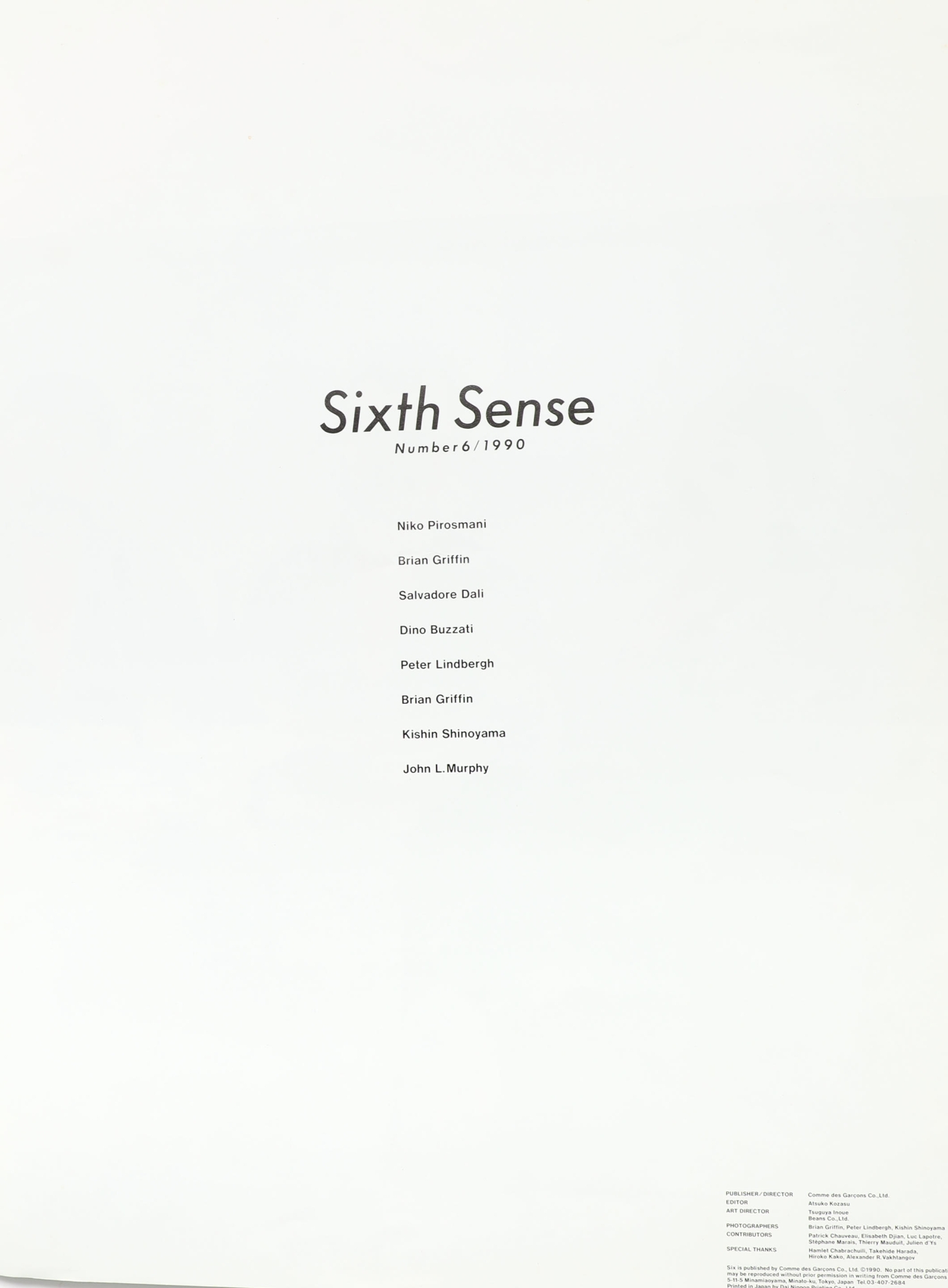 SIX Magazine: F/W 1990, No°6 | Authentic & Vintage | ReSee