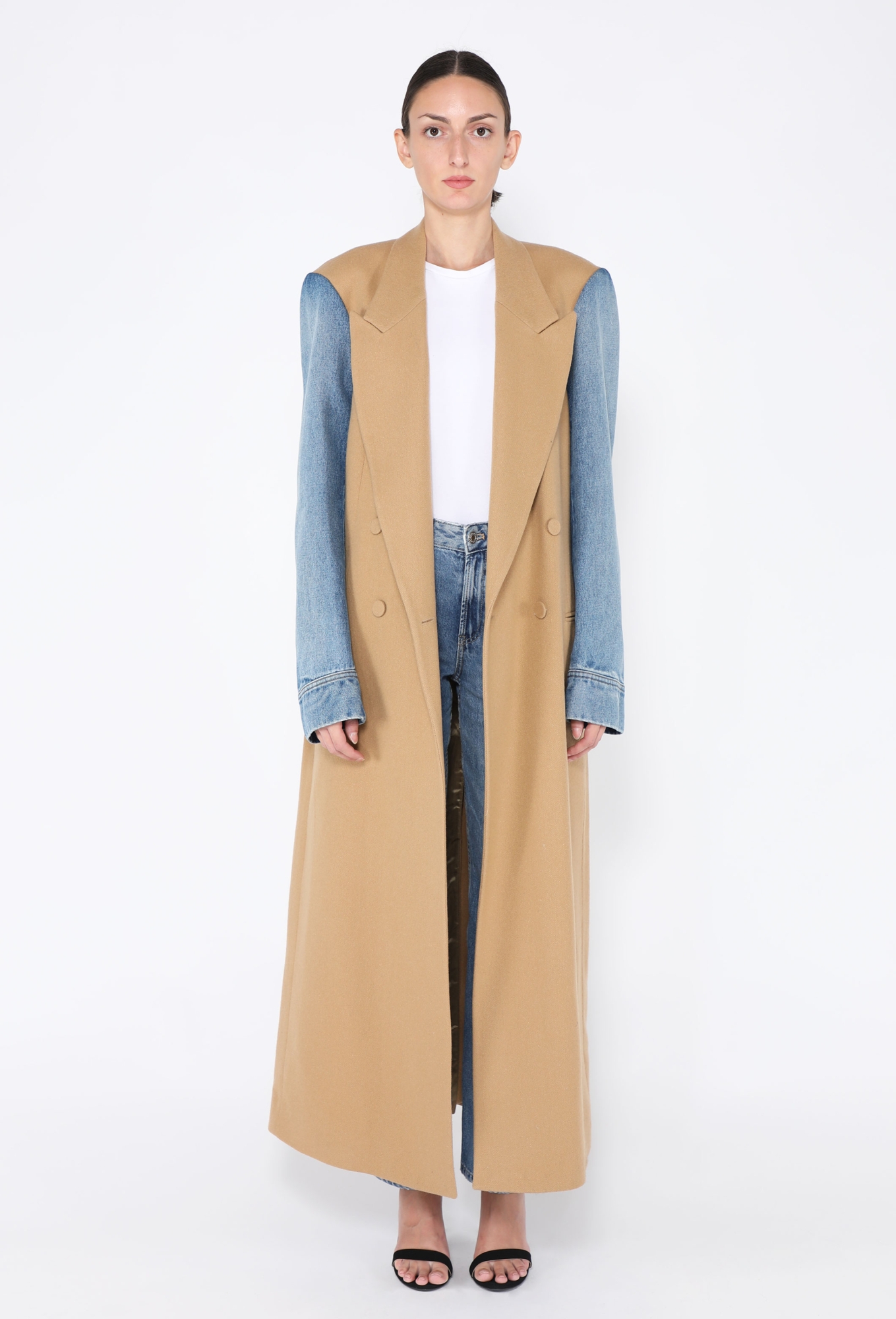 Rink Denim Sleeve Coat - Dries Van Noten | ReSee
