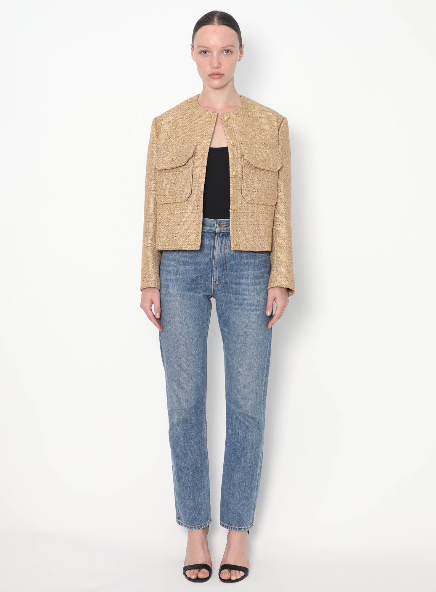 2023 Embossed Lamé Tweed Jacket | Authentic & Vintage | ReSee