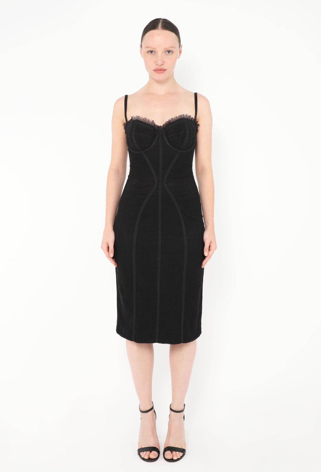 white christmas dresses XS-SM 90s Black & White Corset Back Mini Dress main image 1