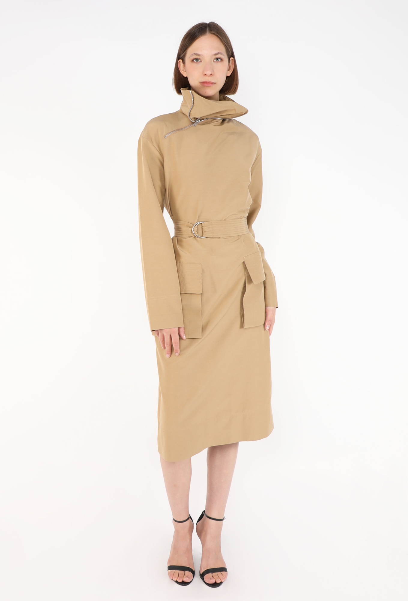 brown cargo dress Cadet Kelly Green Cargo Dress – She's A Doll main image 1