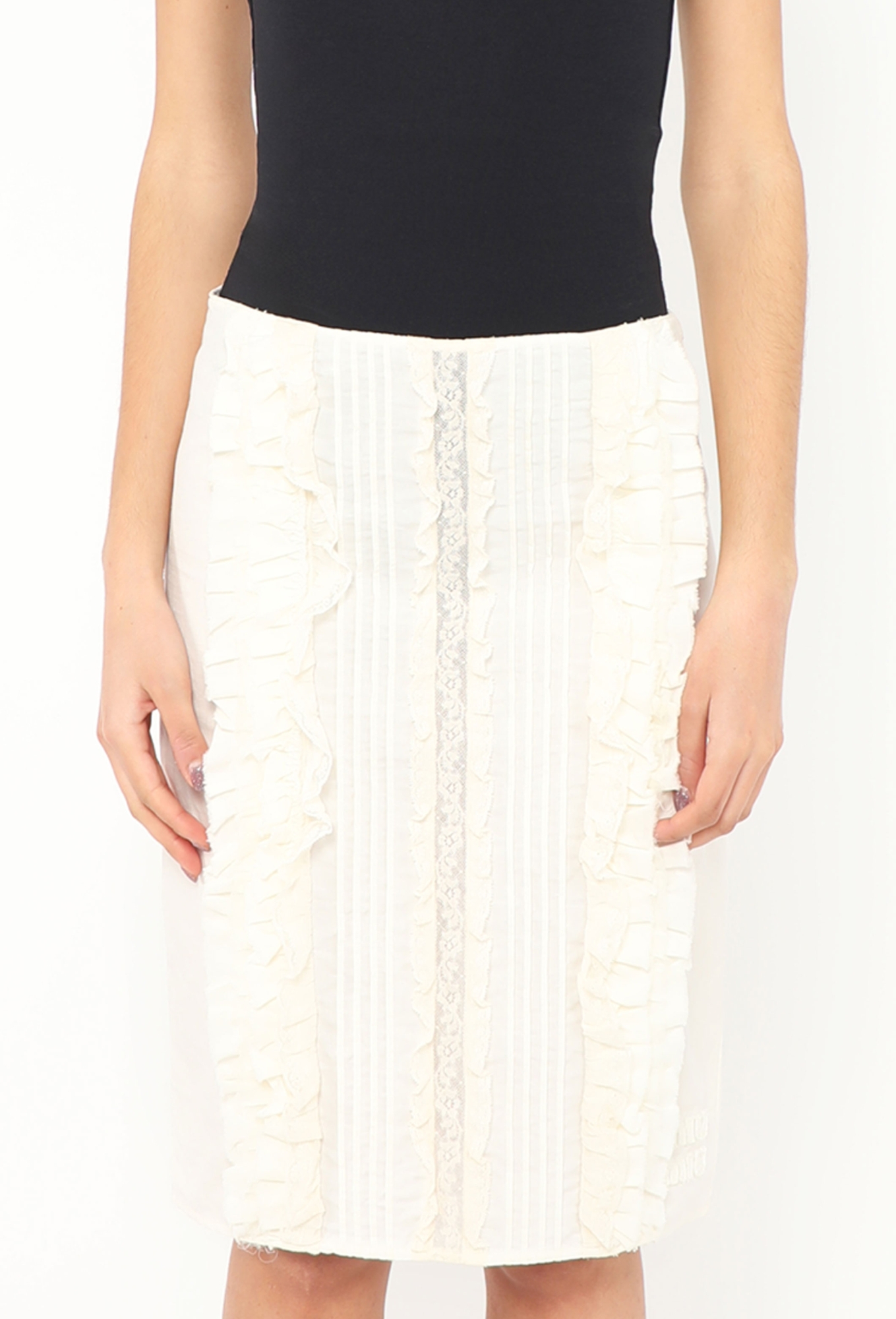 S/S 2024 Lace Ruffled Skirt - Miu Miu | Authentic & Vintage | ReSee
