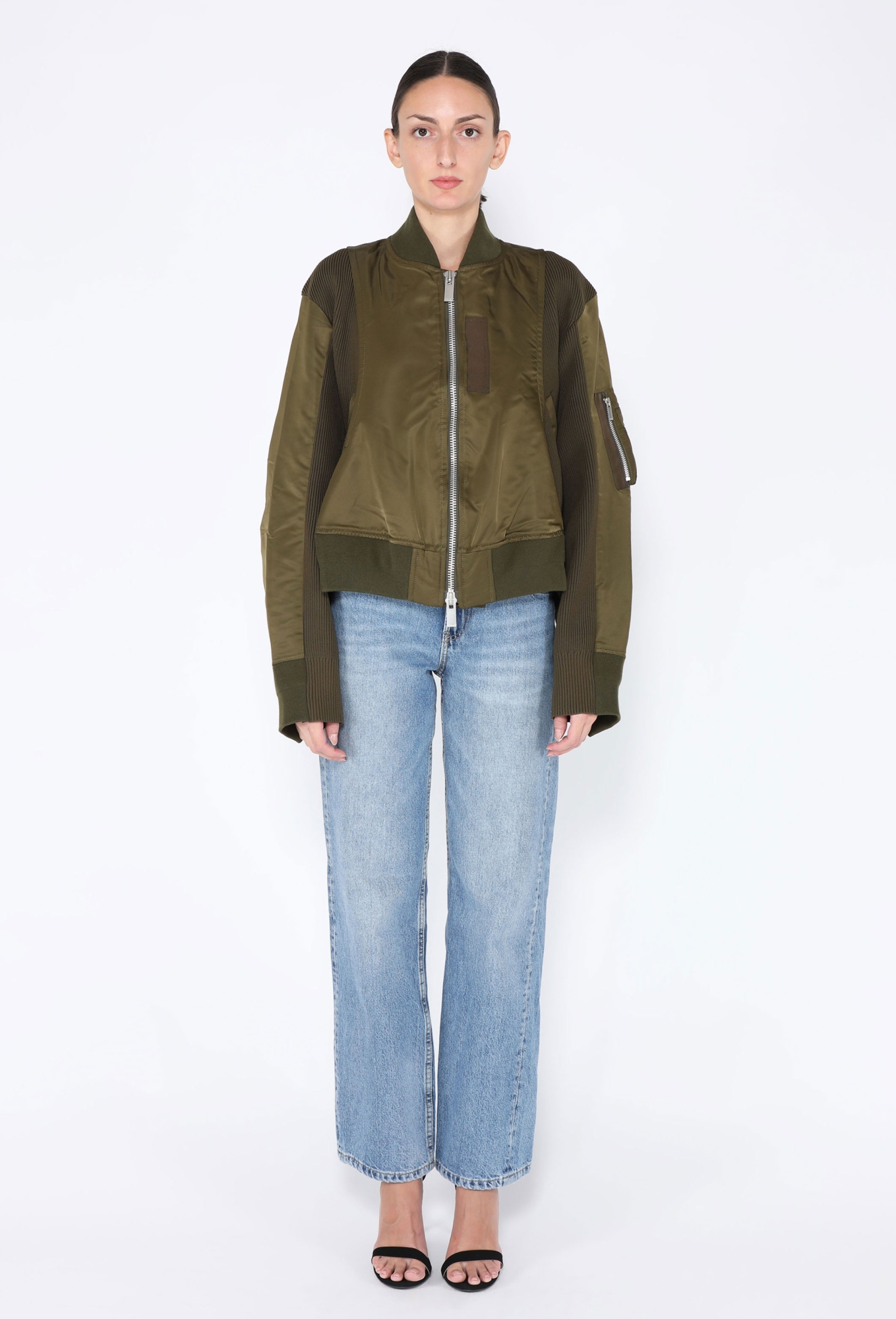 2024 Knit Paneled Bomber Jacket - Sacai | ReSee