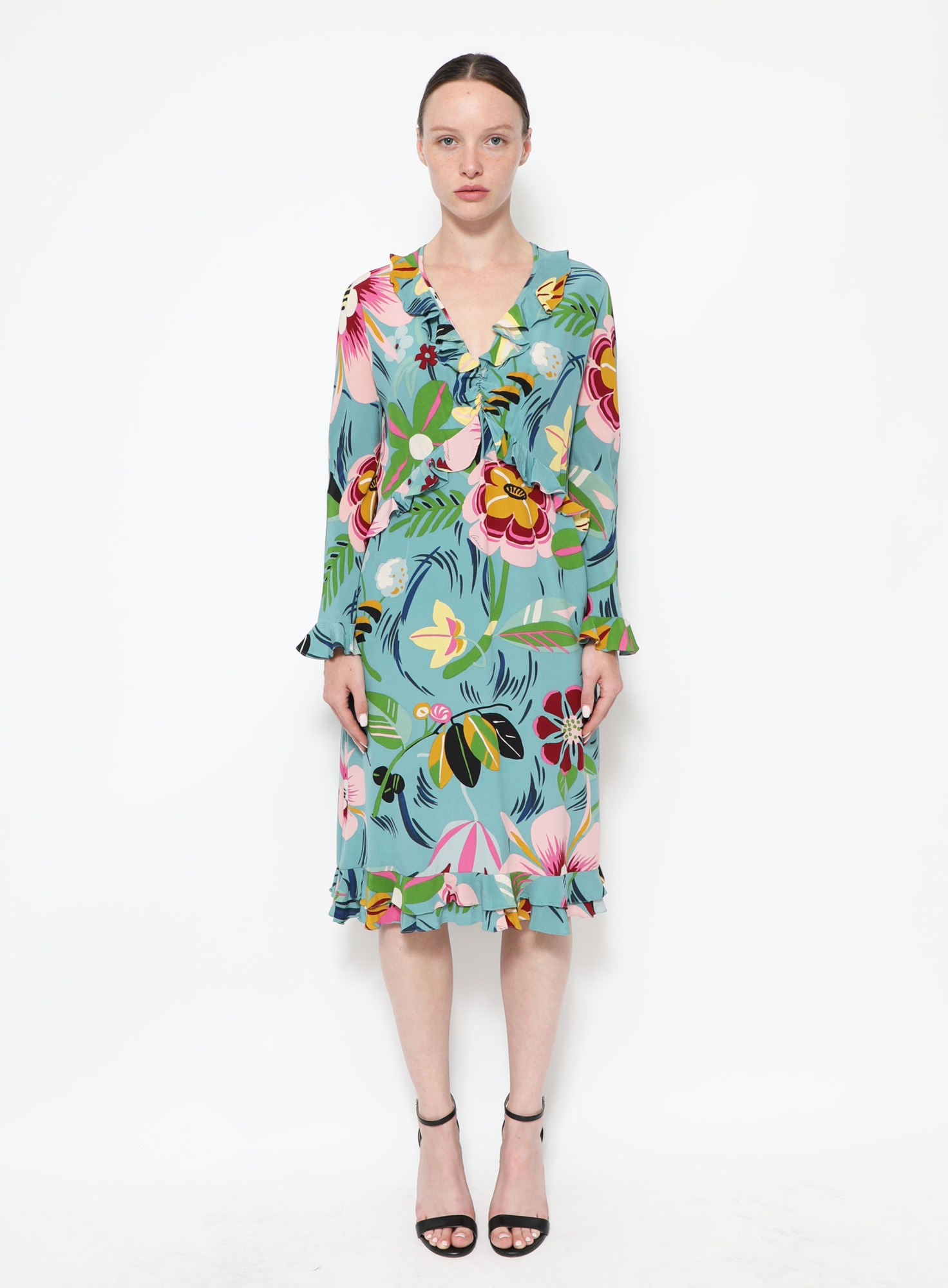 Iconic S/S 1999 Ruffled Floral Dress | Authentic & Vintage | ReSee Iconic S/S 1999 Ruffled Floral Dress | Authentic & Vintage | ReSee