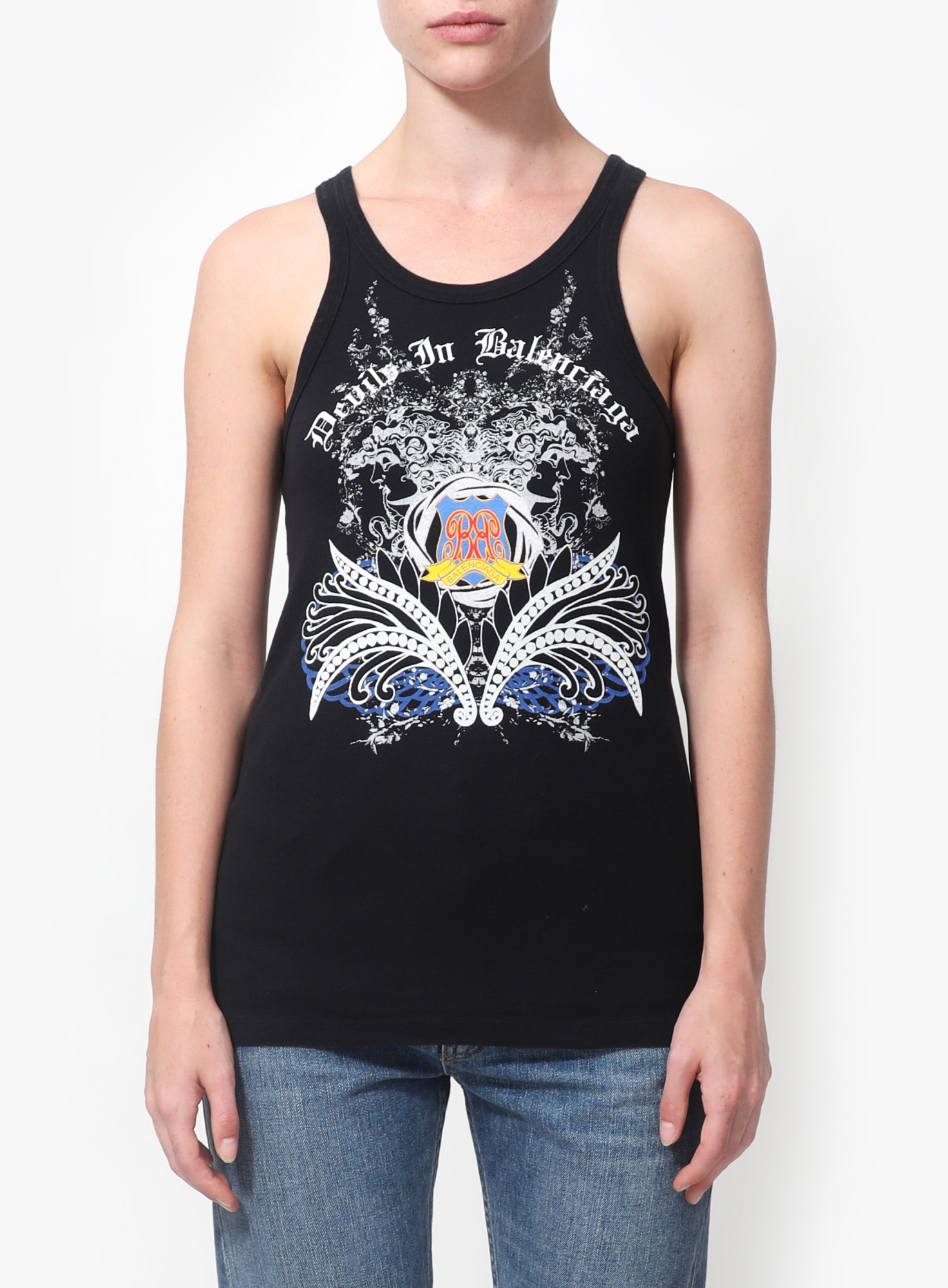 BALENCIAGA タンクトップ Y2K Archive S/S 2006 'Devils In Balenciaga' Tank | Authentic & Vintage | ReSee