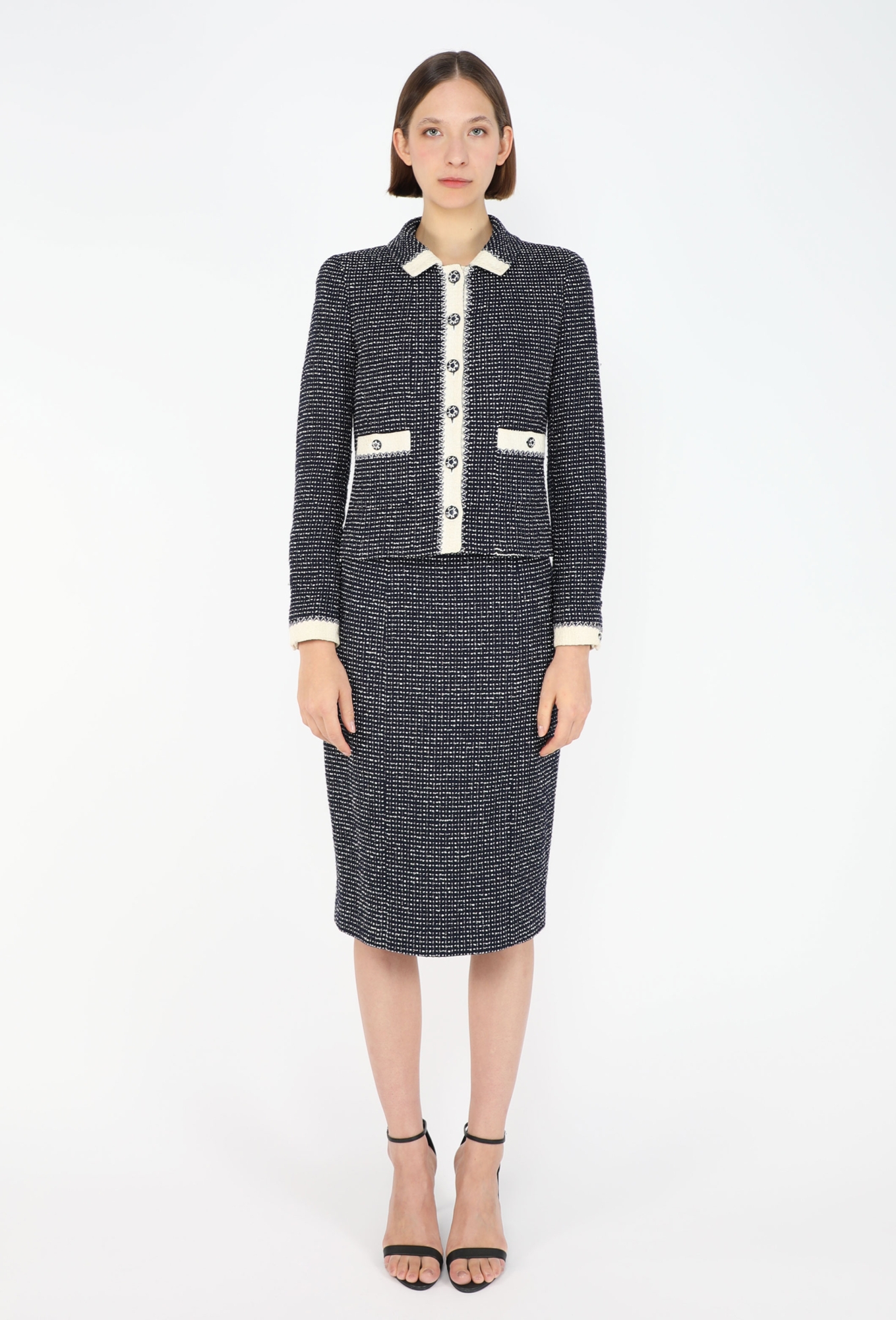 Navy Tweed Ensemble, Resort 1996 - Chanel | ReSee