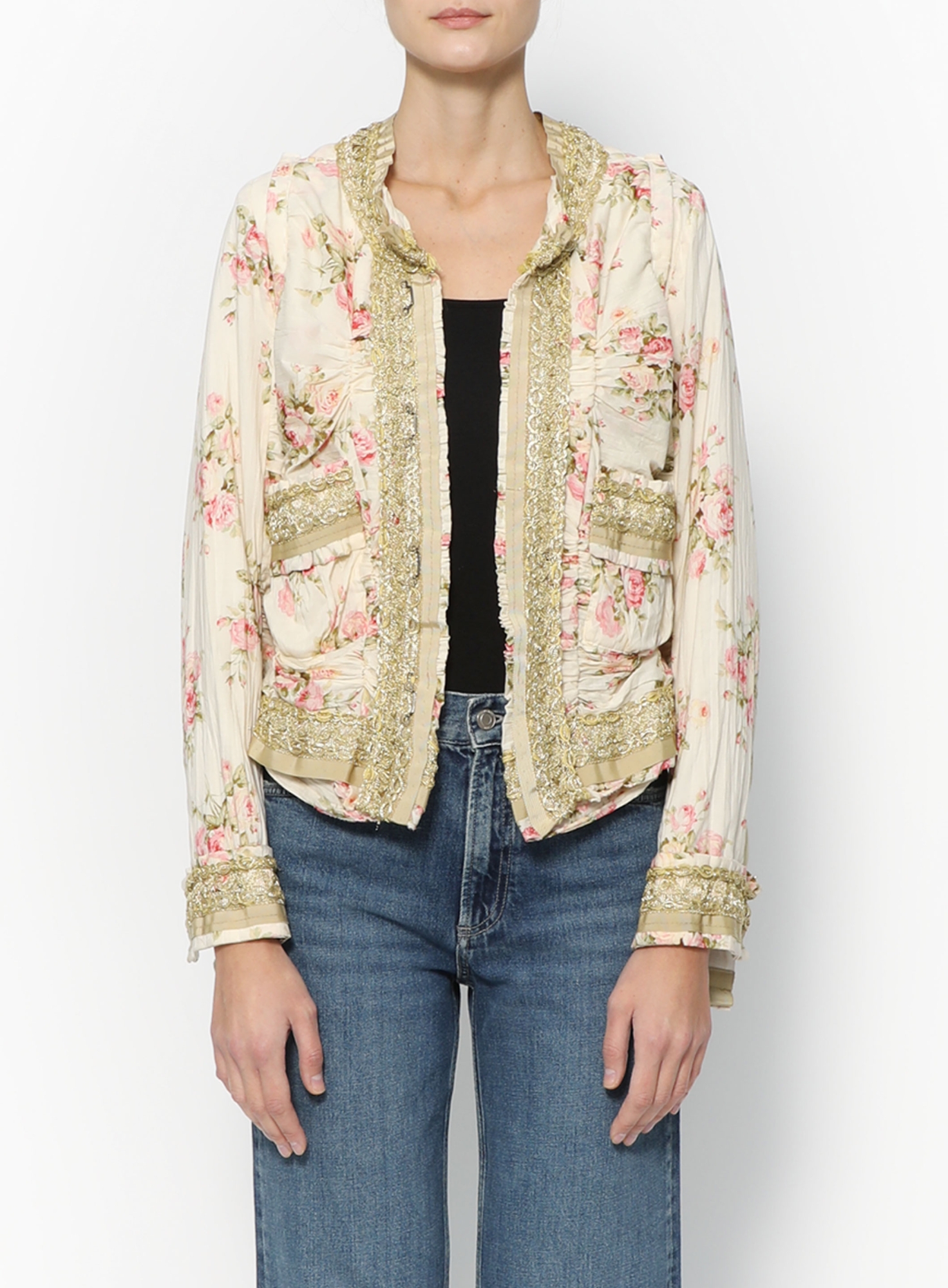 Ruched Metallic Lace Jacket | Authentic & Vintage | ReSee