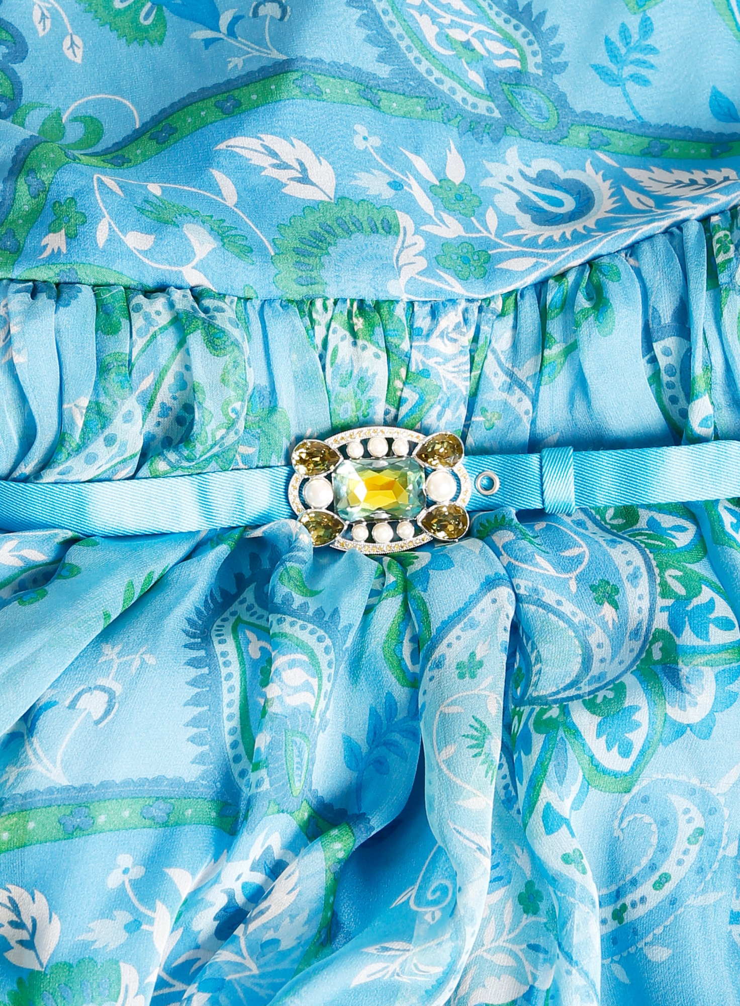 STUNNING Resort 2008 Paisley Chiffon Dress | Authentic & Vintage