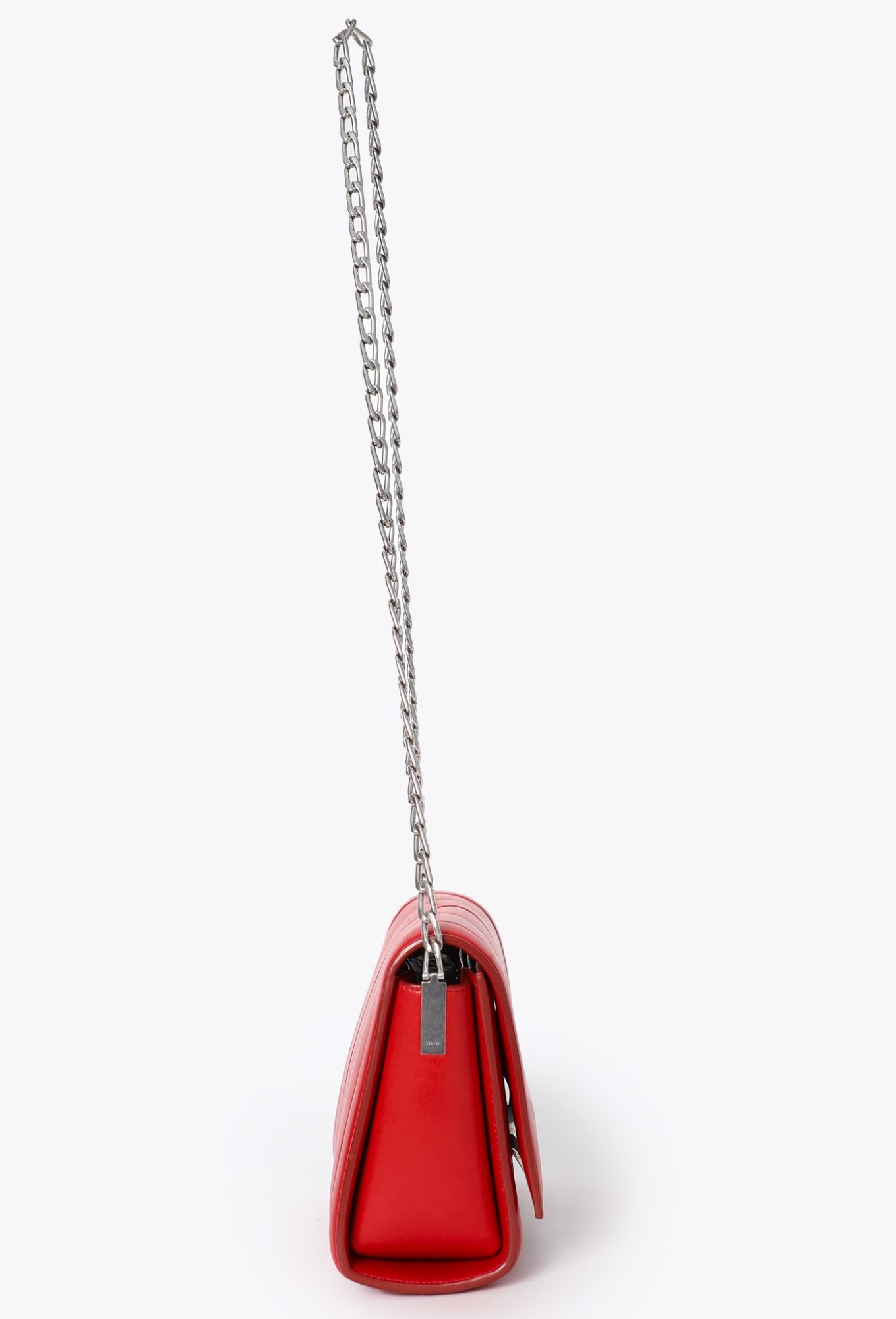 celine red quilted leather small backpack Cline 12 X 9 X 7 In (30 X 23 X 17.5 Cm) Chanel Red Quilted Lambskin Leather