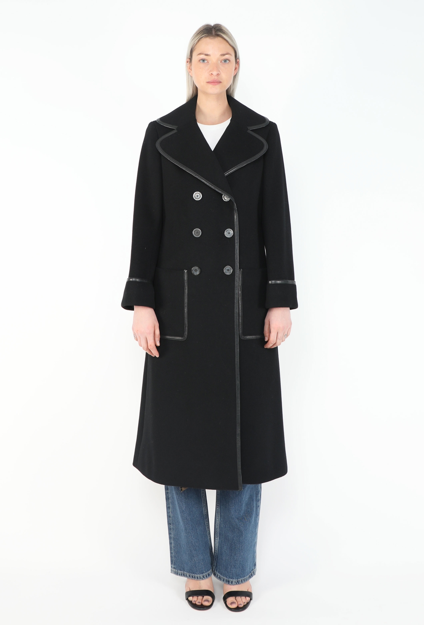 ohabi917 様　HERMES 70s ビンテージ　ロングコート 70s Tailored Leather Trim Coat - Hermès | ReSee