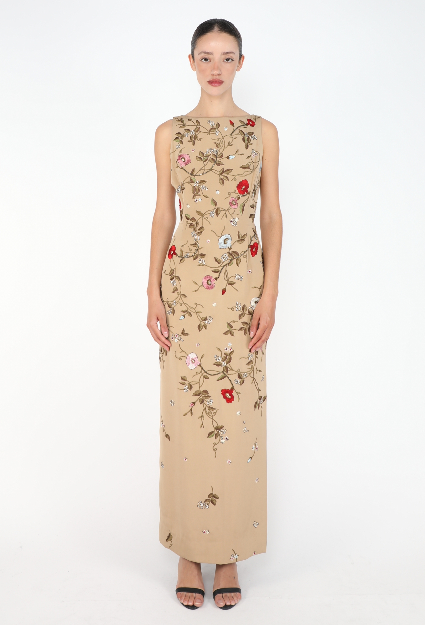 silk and lace slip dress L'AGENCE Scotly Silk Lace Dress In Cyan/Cappuccino