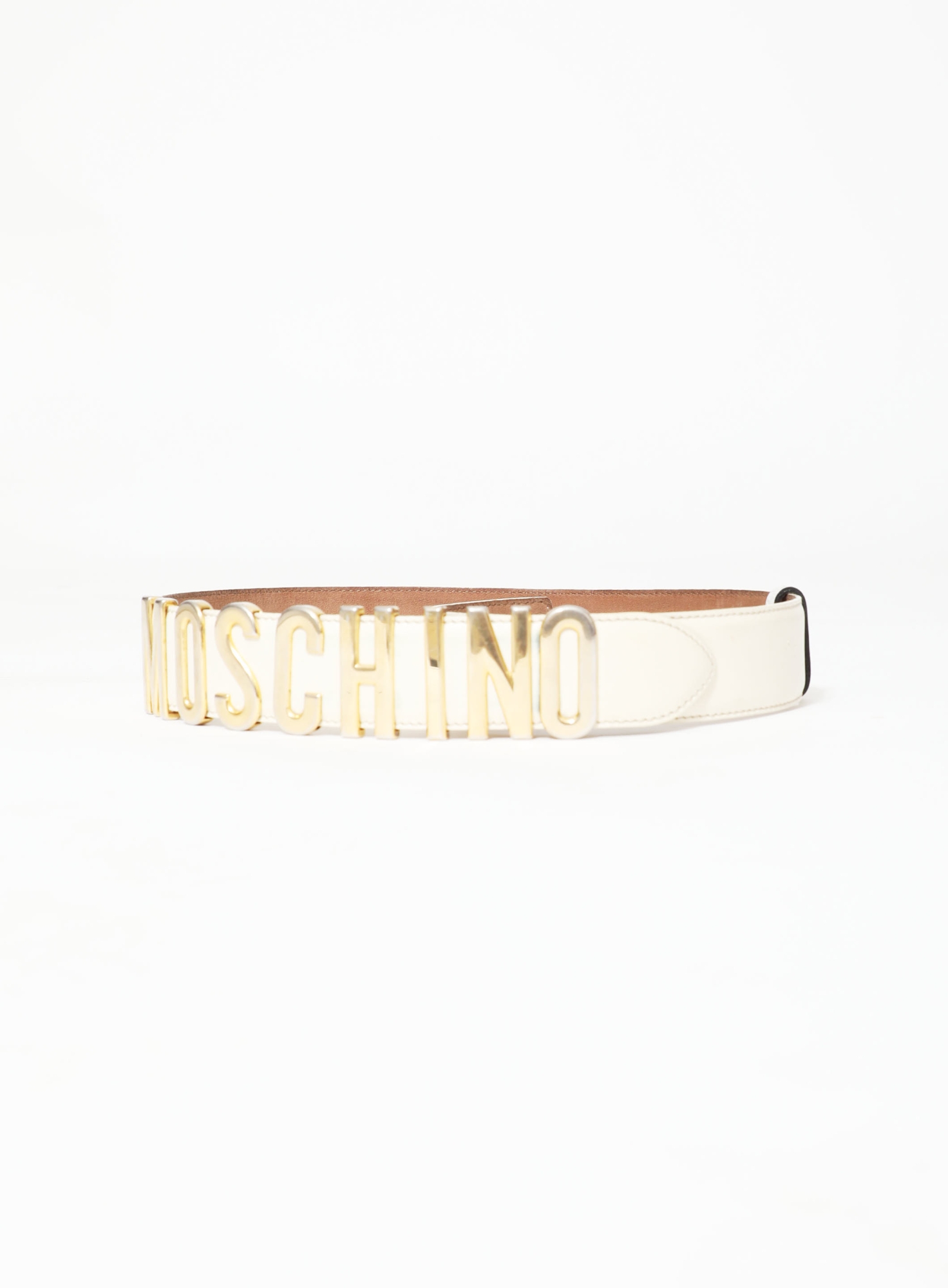 ICONIC Moschino '90s Metallic Logo Belt | Authentic & Vintage | ReSee