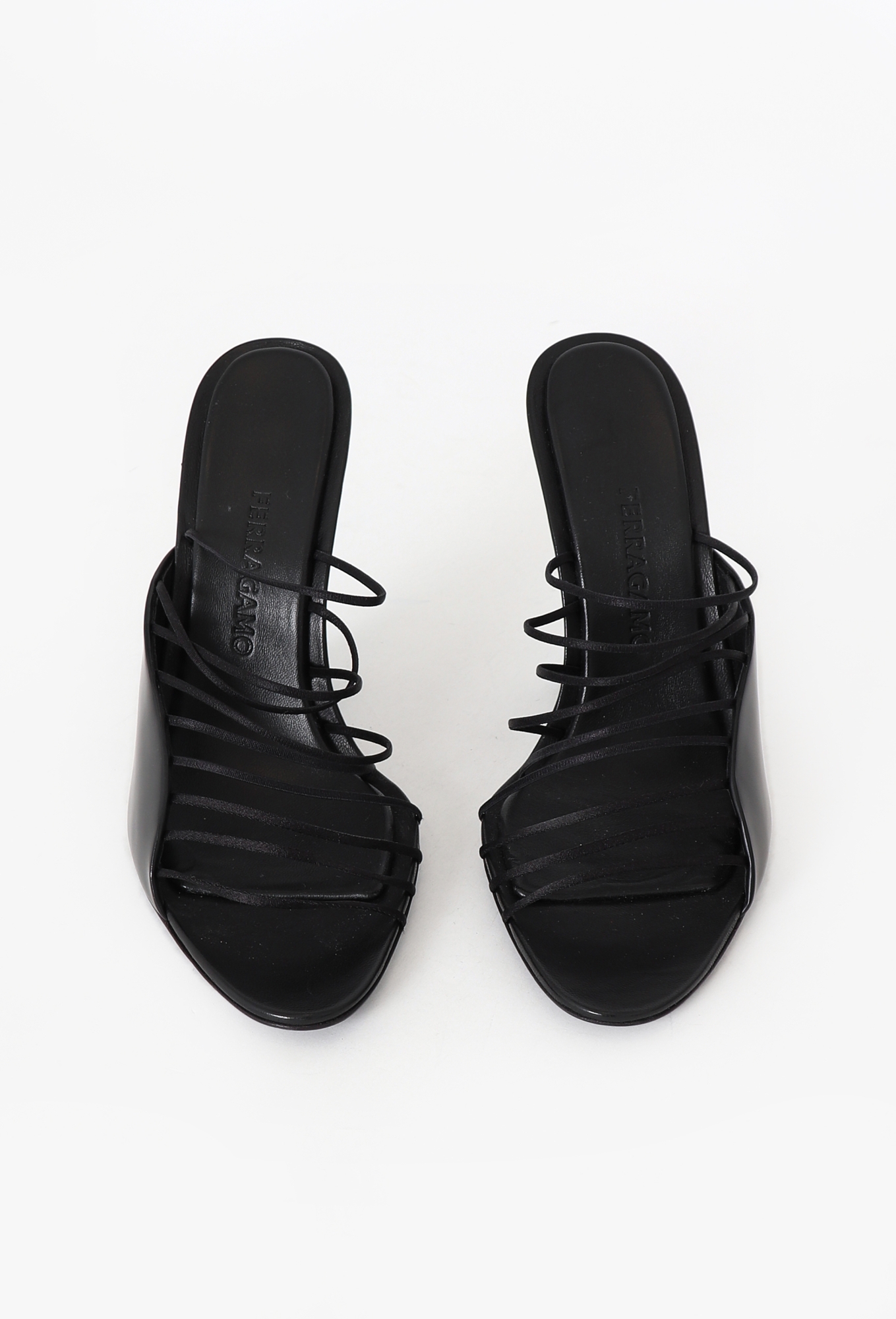 Salvatore Ferragamo Black Royce Strappy Leather Sandals Salvatore Ferragamo Black Sandals for Women for sale | eBay main image 2