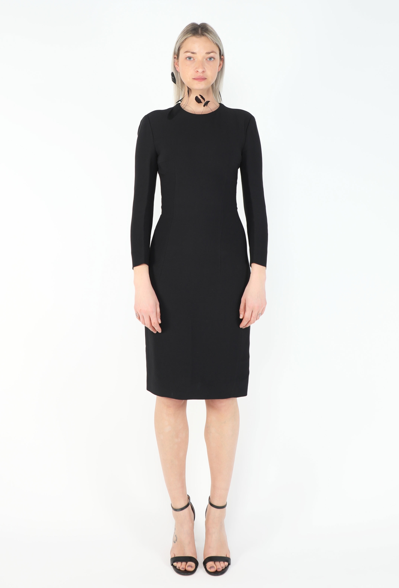 prada mini black dress Prada // Black & Silver Studded Mini Dress – VSP Consignment main image 1