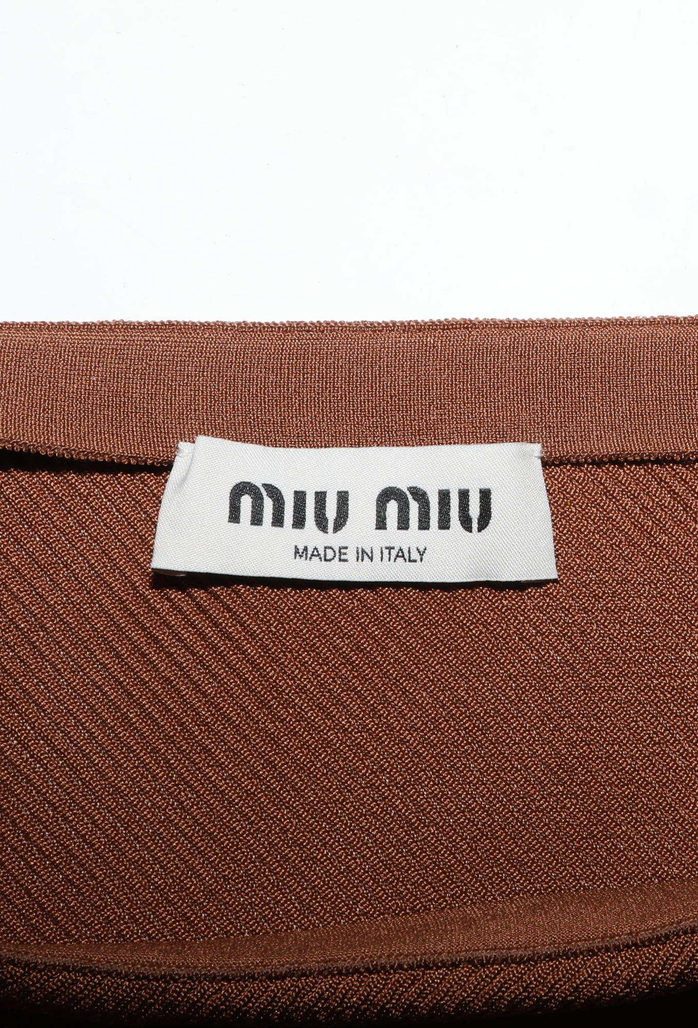 F/W 2025 Ribbed Knit Silk Skirt - Miu Miu | ReSee