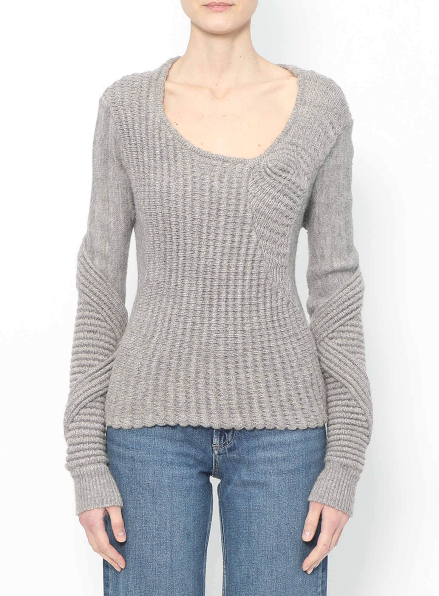 F/W 2004 Ribbed Herringbone Sweater | Authentique & Vintage | ReSee