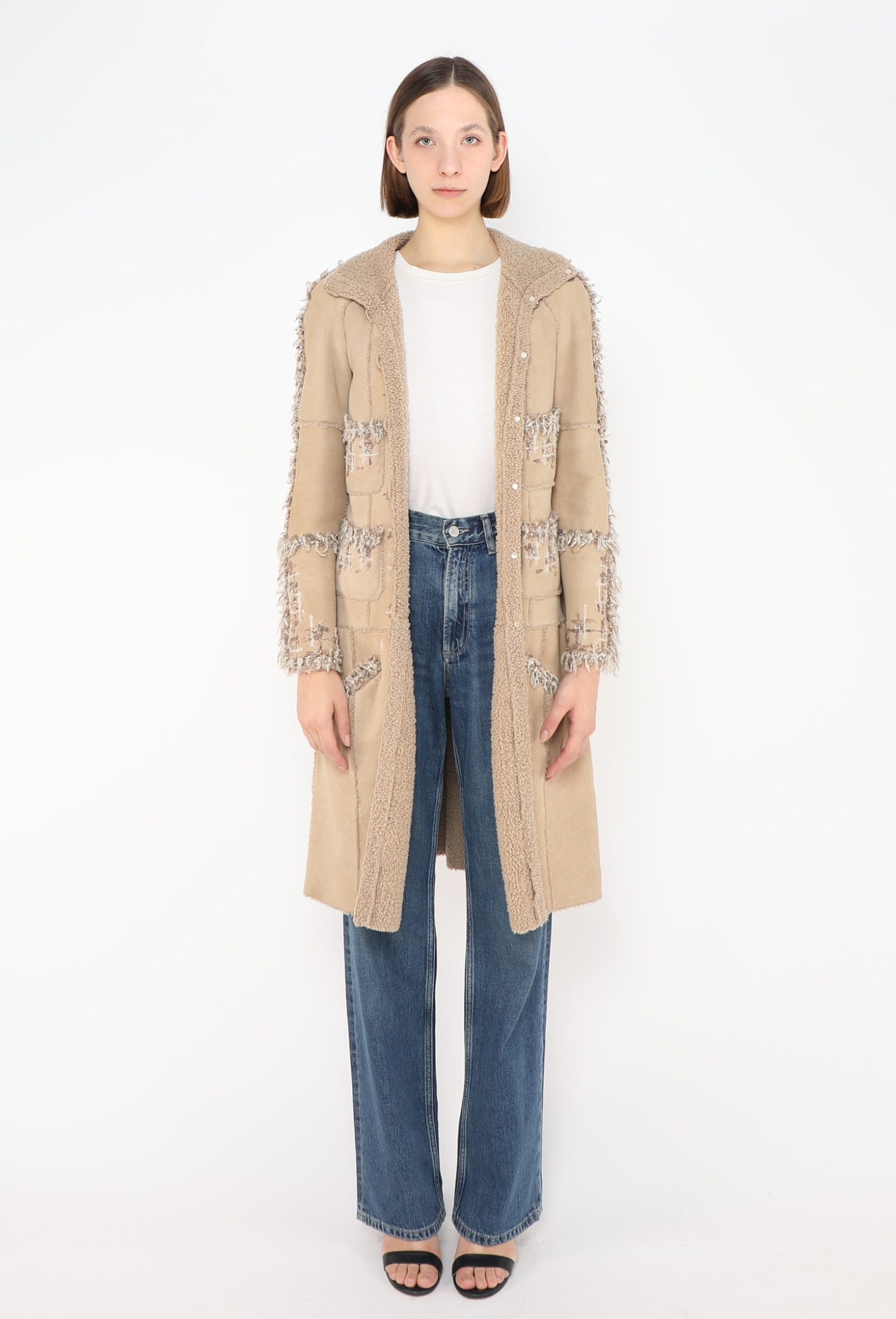 COLLECTOR F/W 2005 Embellished Shearling Coat - Chanel | ReSee