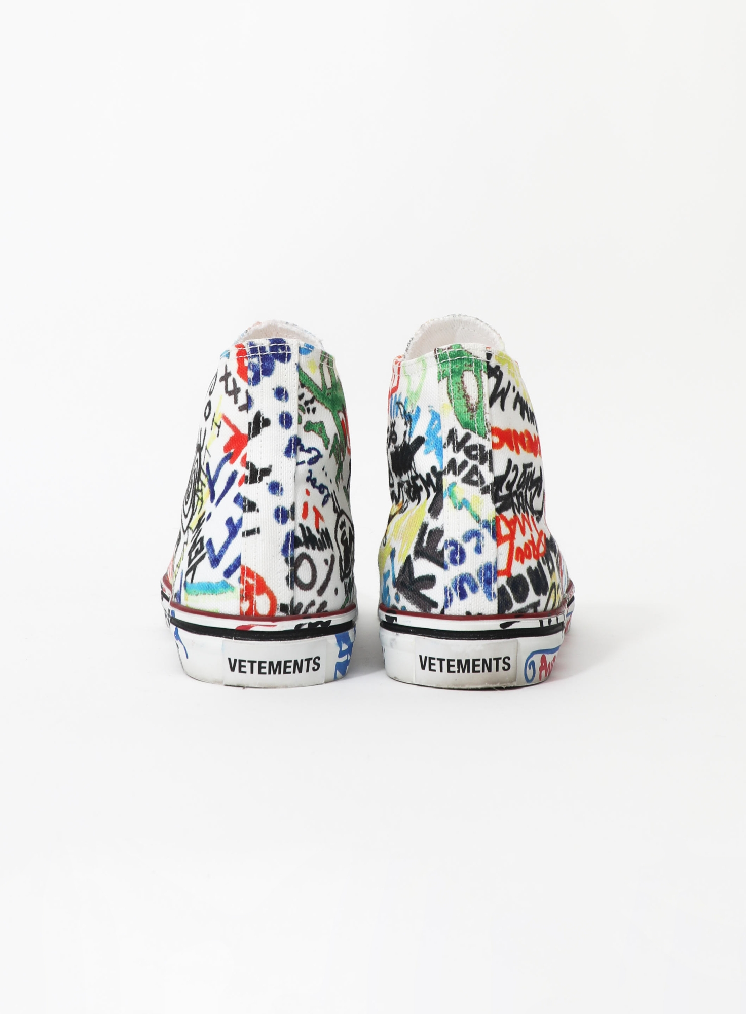 F/W 2018 Graffiti High-Top Canvas Sneakers | Authentic & Vintage