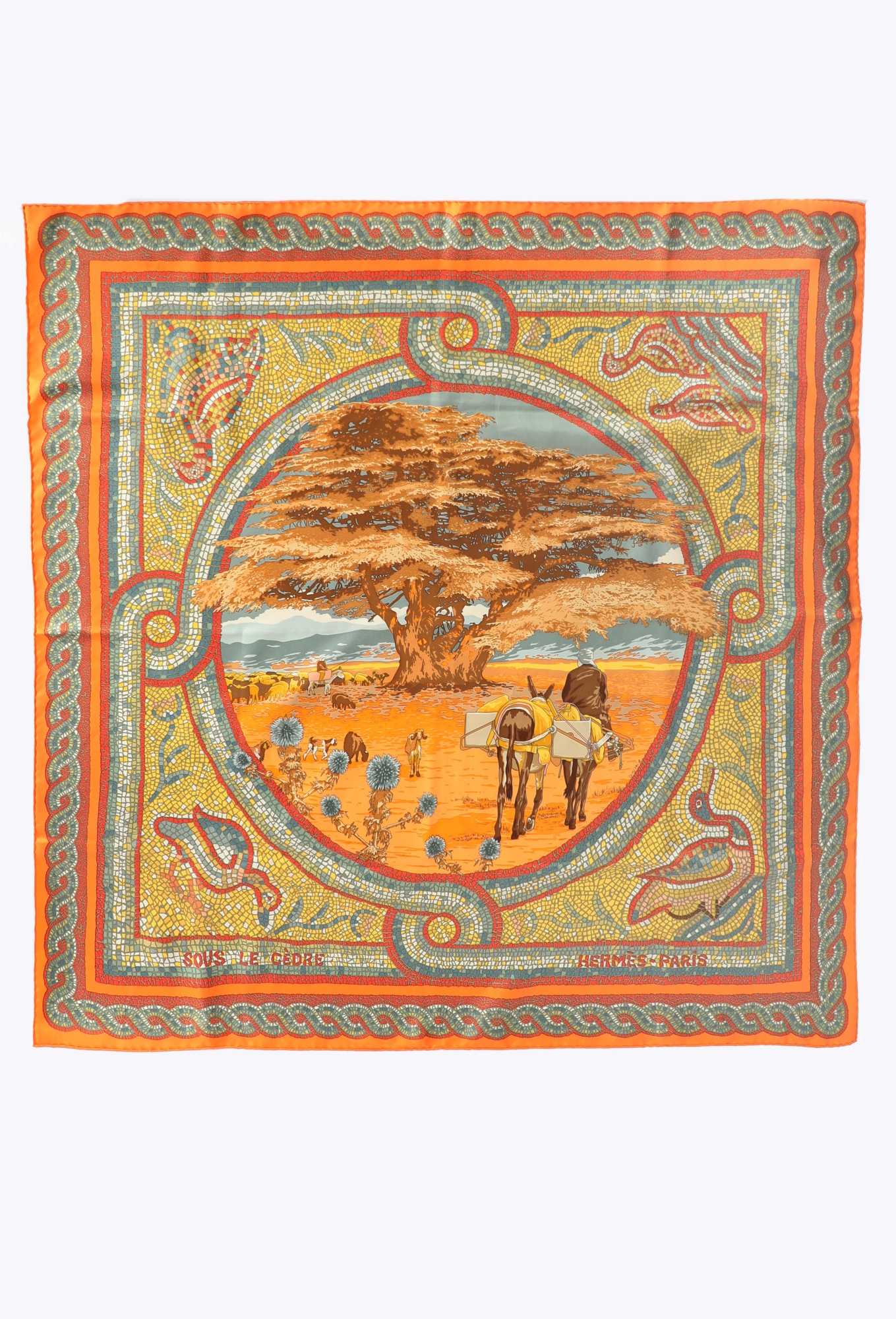 1998 'Sous les Cedres' 90cm Silk Carré - Hermès | ReSee