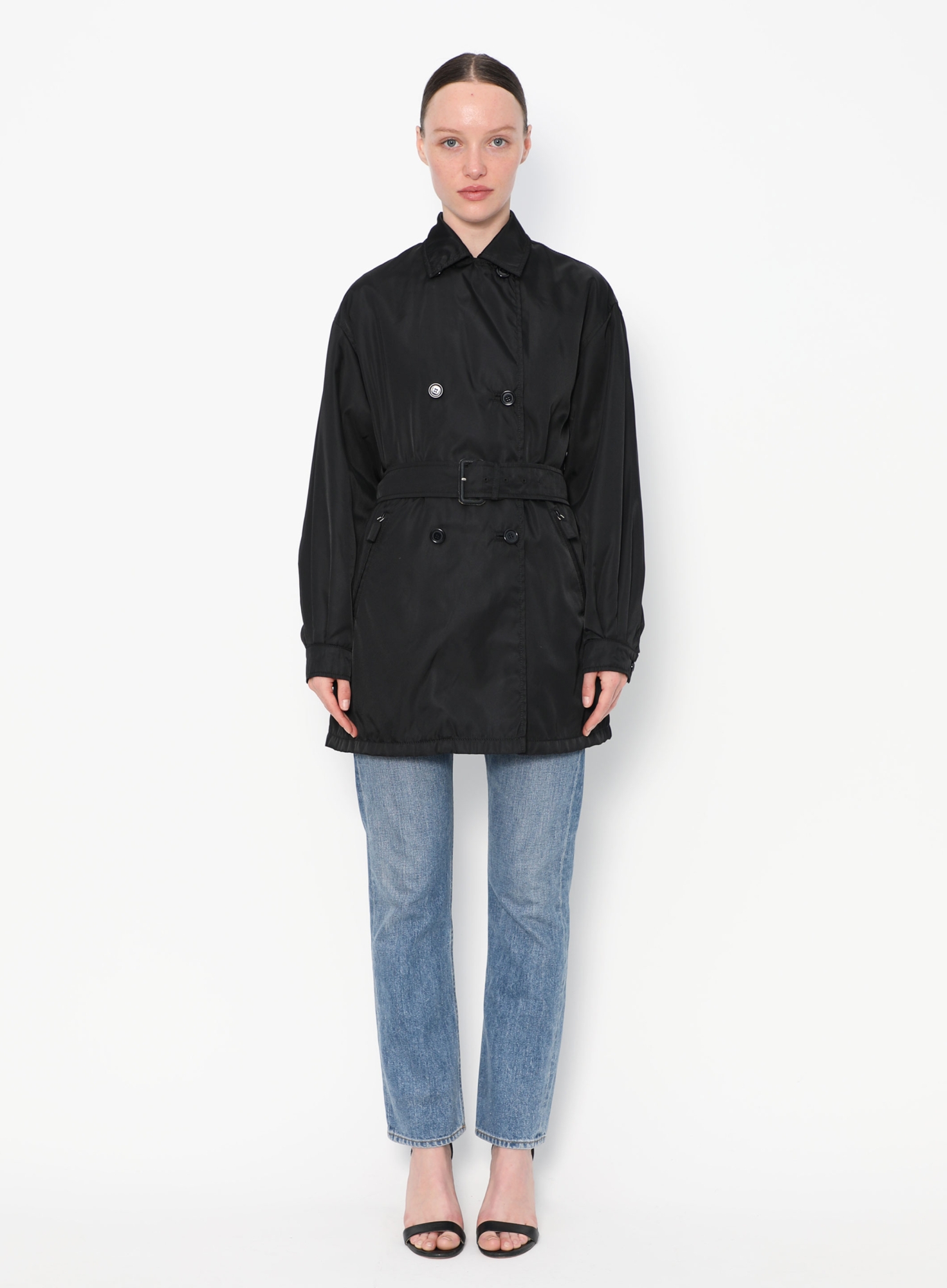90s Belted Nylon Trench Coat | Authentic & Vintage | ReSee
