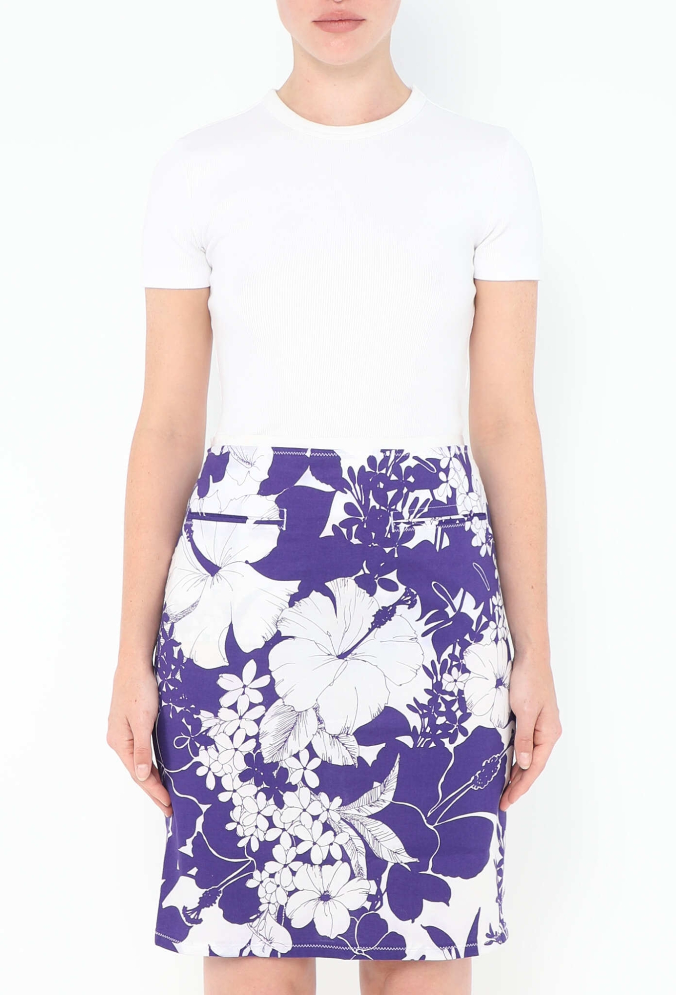 Rare S/S 2003 Cotton Slit Skirt - Miu Miu | ReSee
