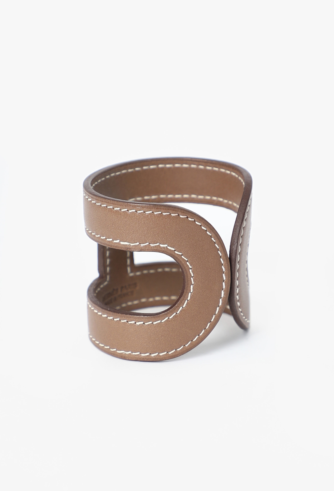 Taupe Box Leather 'Ano' Cuff, 2008 - Hermès | ReSee