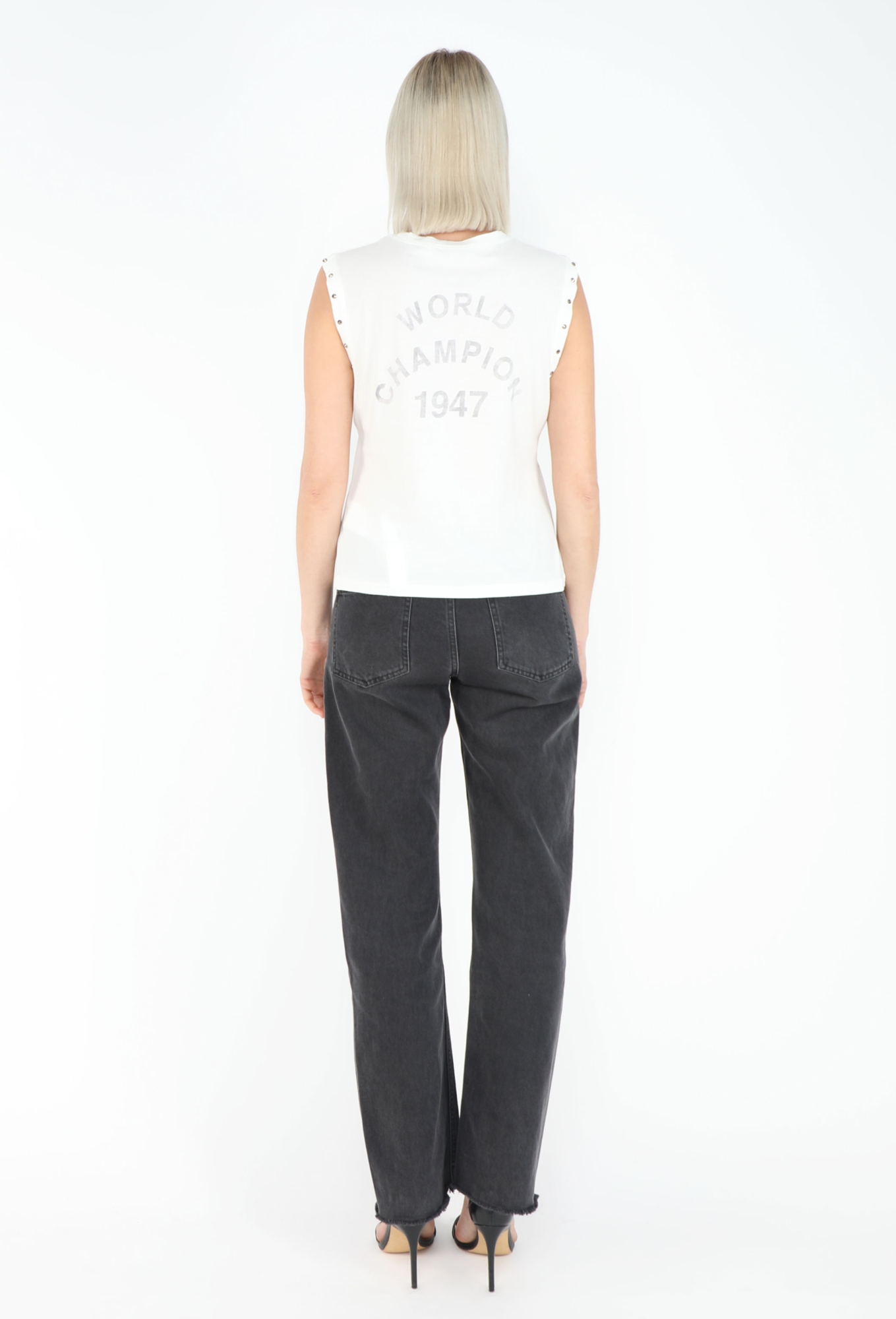 Diorタンクトップ Tank Top White Ribbed Cotton Jersey | DIOR