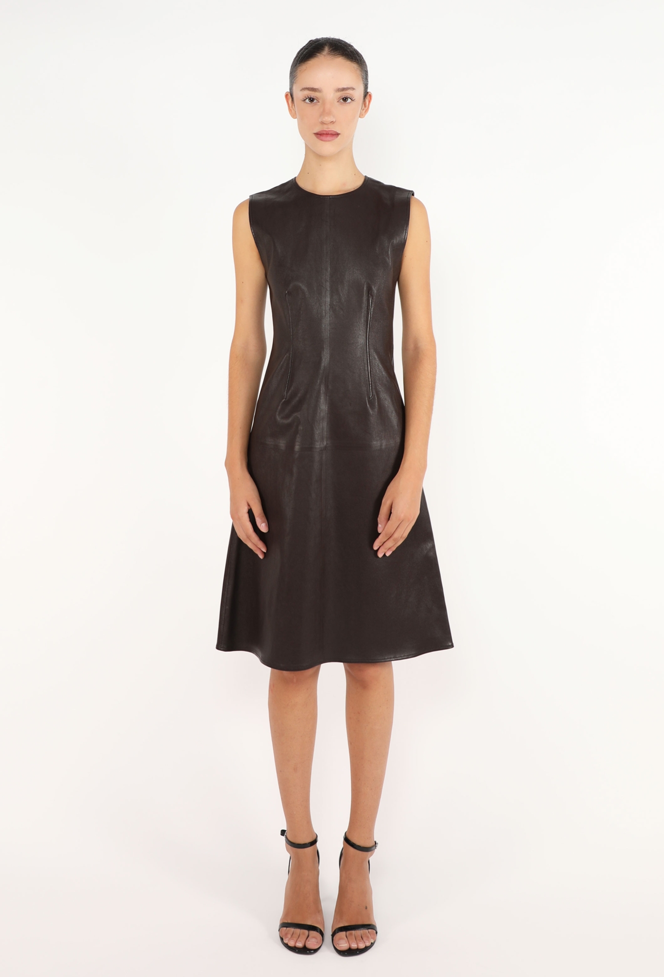 bottega veneta leather dress Flared Dress, 2020 Mesh_C