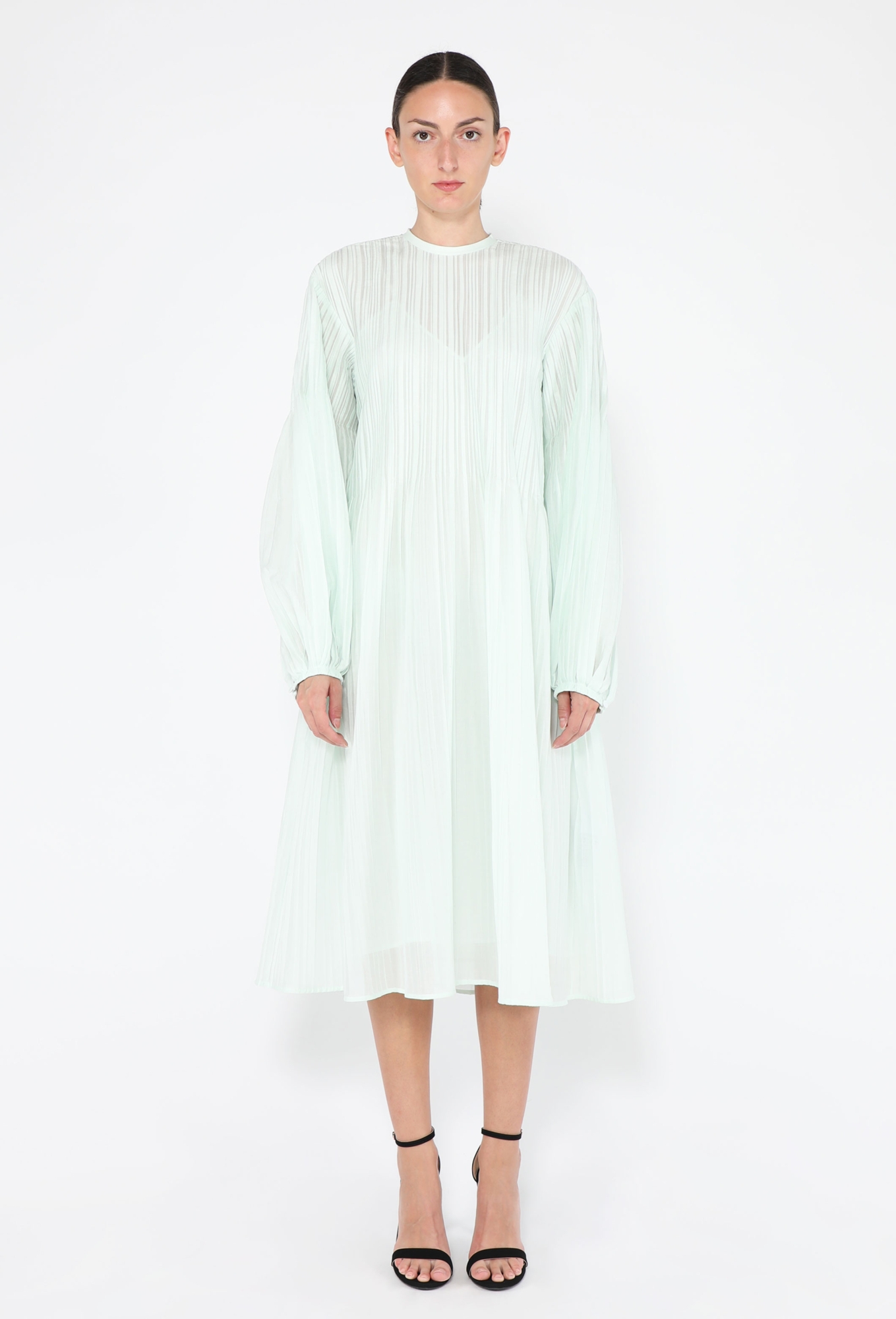 womens casual day dresses Women's Summer Casual Tiered A-Line Dress Green / L main image 1