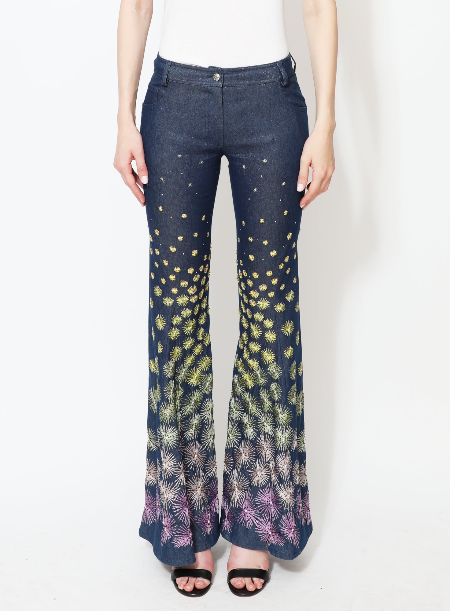 STUNNING S/S 2002 'Firework' Flared Denim Trousers | Authentic STUNNING S/S 2002 'Firework' Flared Denim Trousers | Authentic