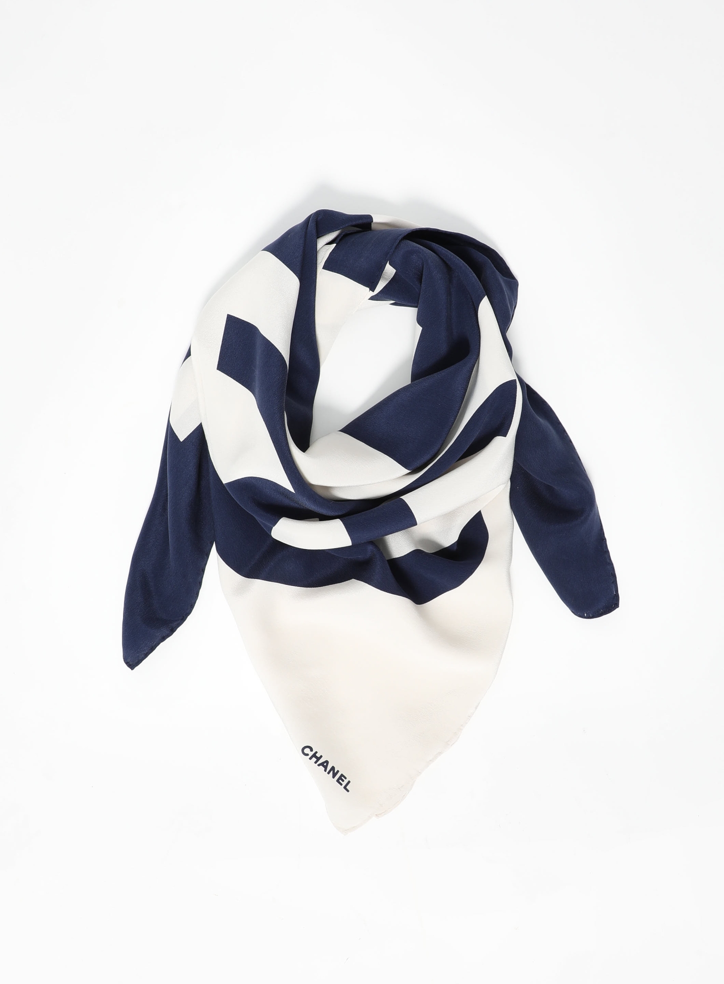 Silk 'CC' Scarf | Authentic & Vintage | ReSee