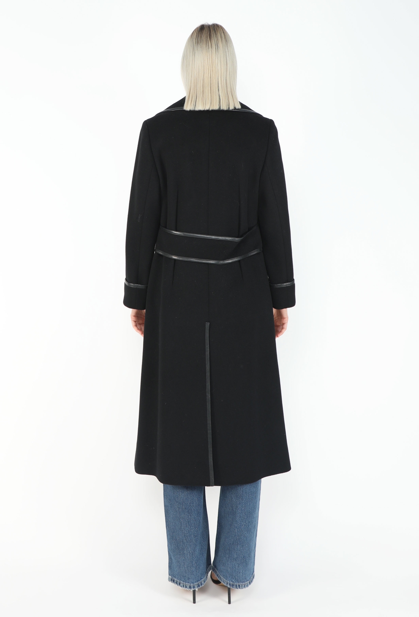 70s Tailored Leather Trim Coat - Hermès | ReSee