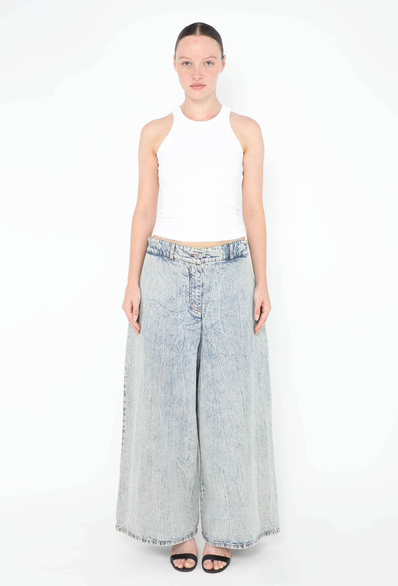 2019 Washed Wide-Leg Jeans - Chanel | ReSee