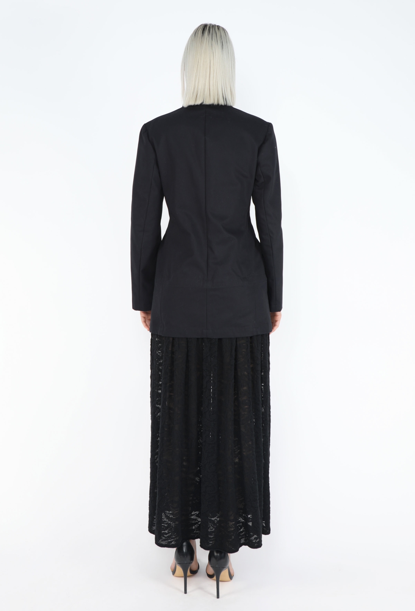 90s Hybrid Crochet Blazer Dress - Yohji Yamamoto | ReSee 90s Hybrid Crochet Blazer Dress - Yohji Yamamoto | ReSee