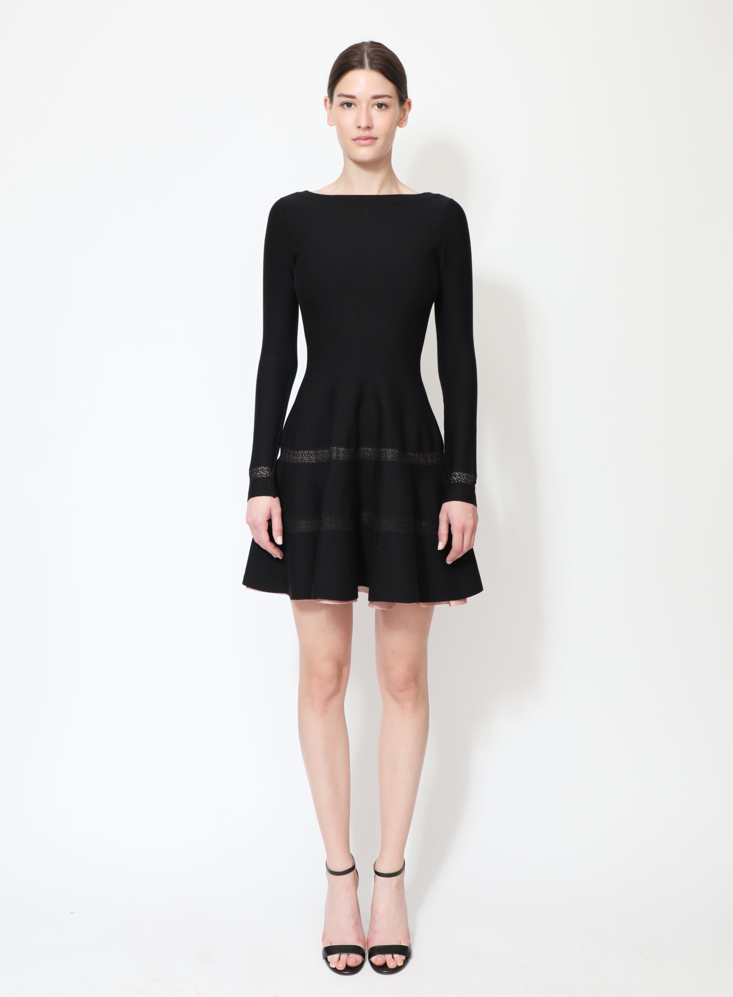 Crochet Cut-Out Flared Skater Dress Crochet Cut-Out Flared Skater Dress