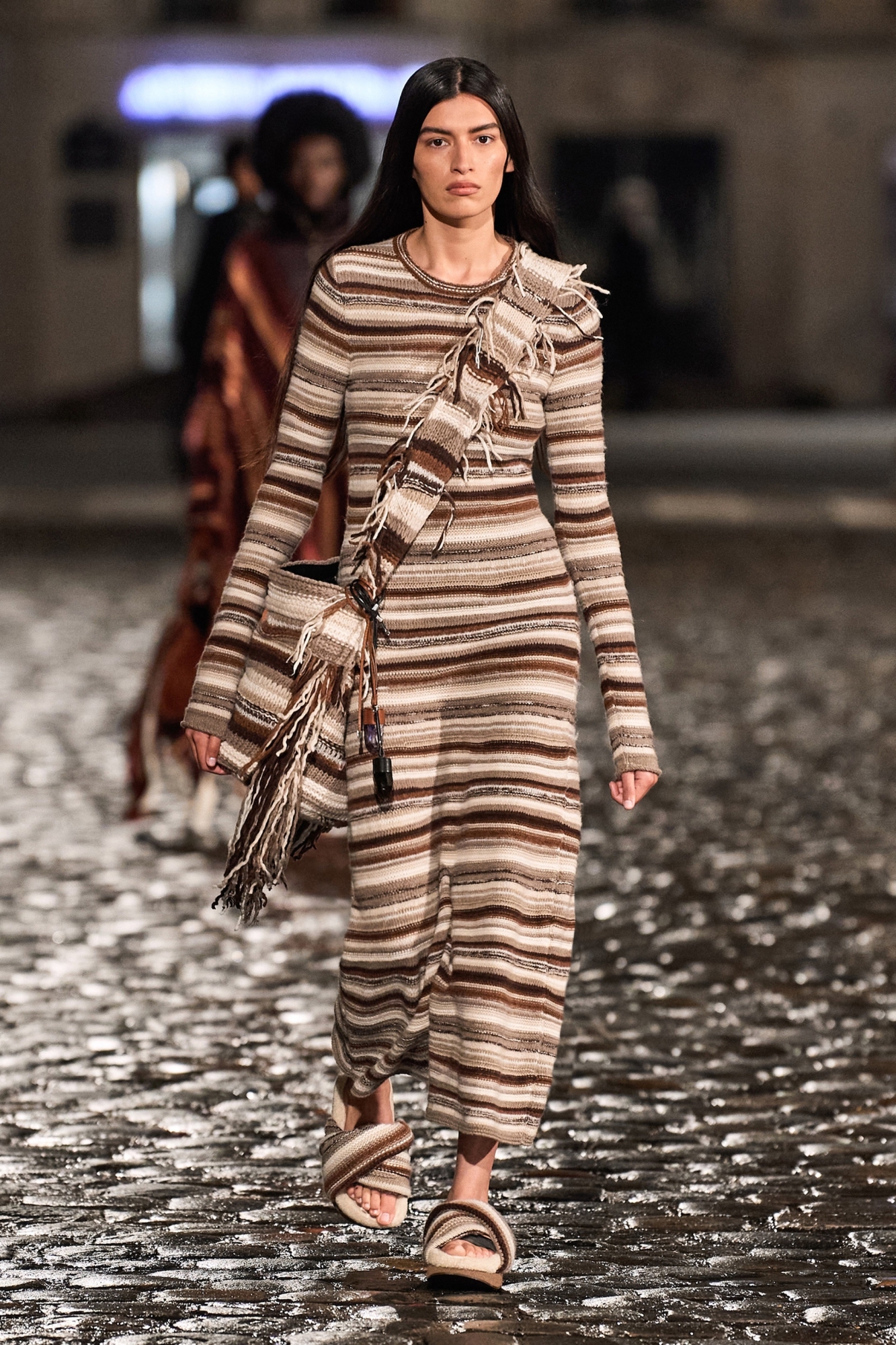 chinese dress ladies Maxi Dress With Swirl Print – Island Cashmere Online main image 0
