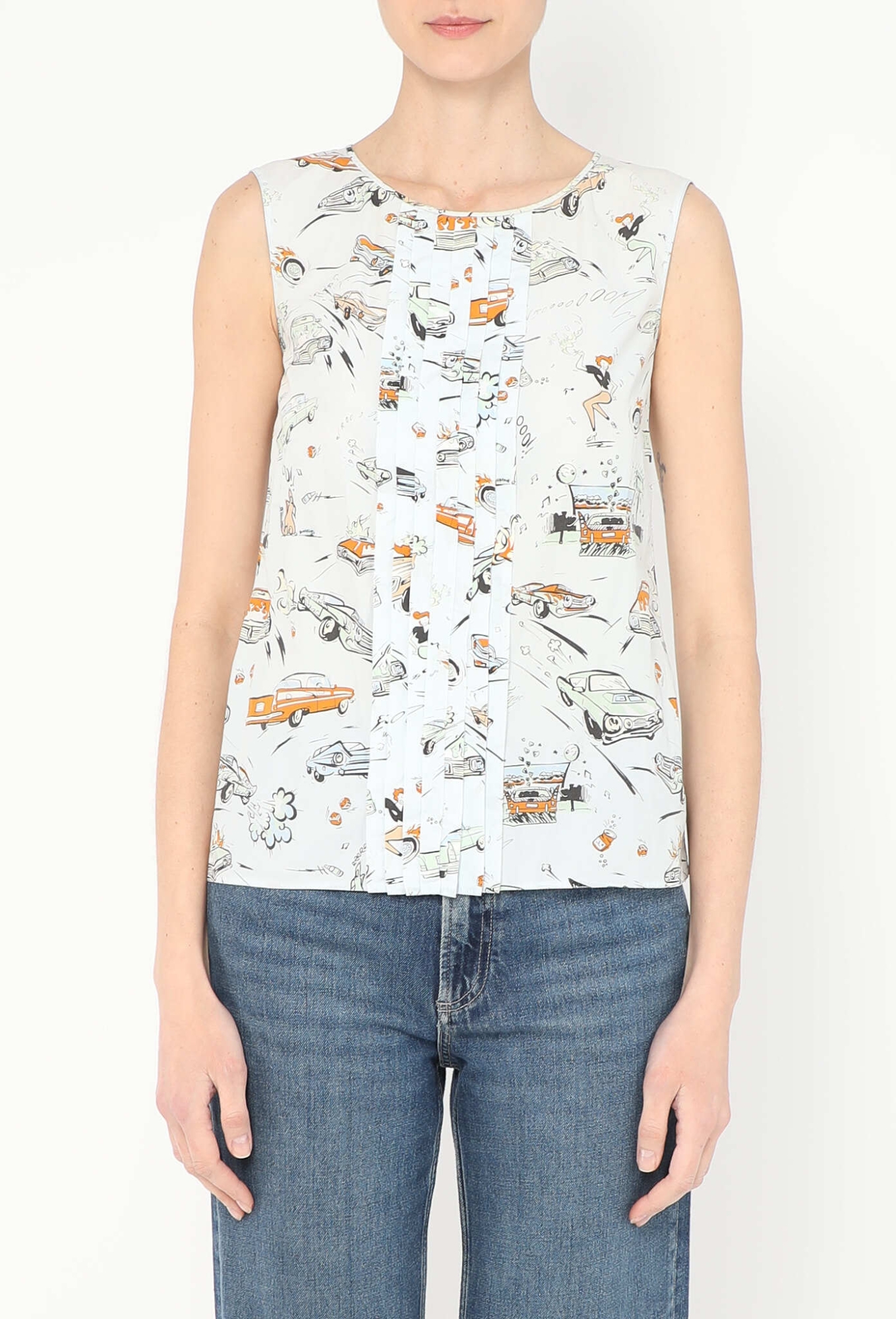 S/S 2012 Automobile Print Top - Prada | Authentic & Vintage | ReSee