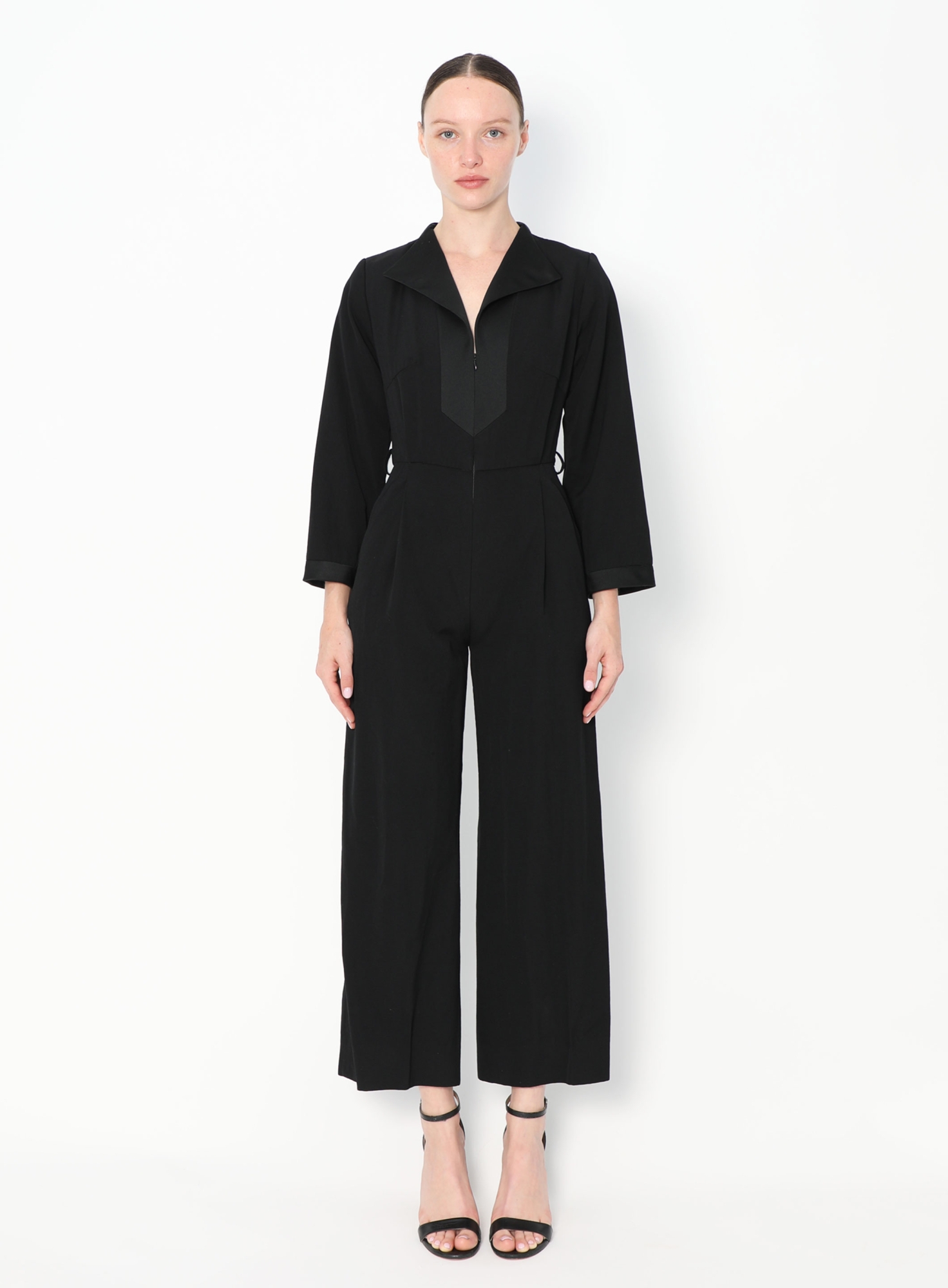 Vintage Wide-Leg Smoking Jumpsuit | Authentic & Vintage