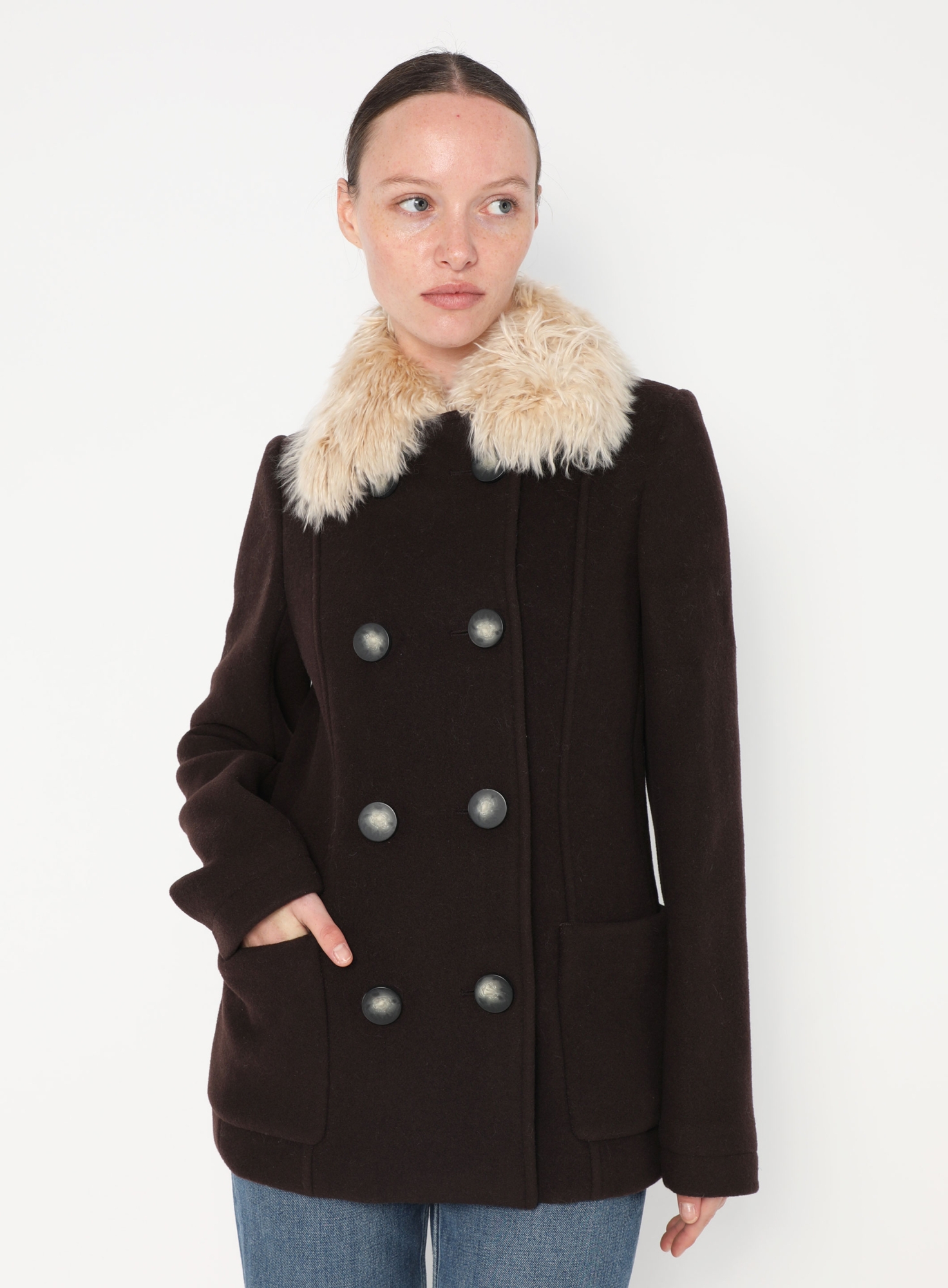 Pre-Fall 2011 Shearling Trim Peacoat | Authentic & Vintage | ReSee
