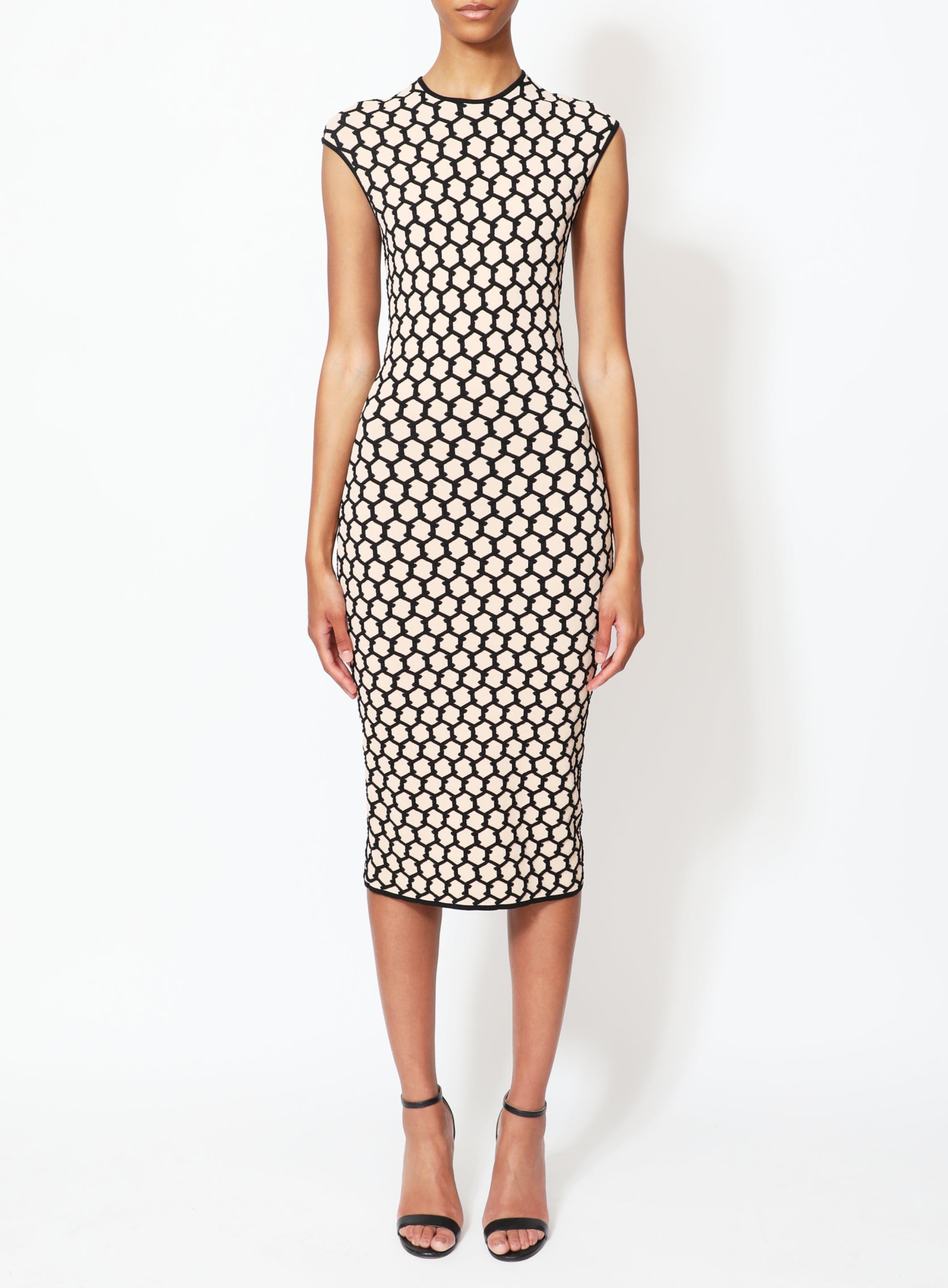 knit midi dress pink Zinnia Bead Knit Midi Dress XL / CHOC main image 0