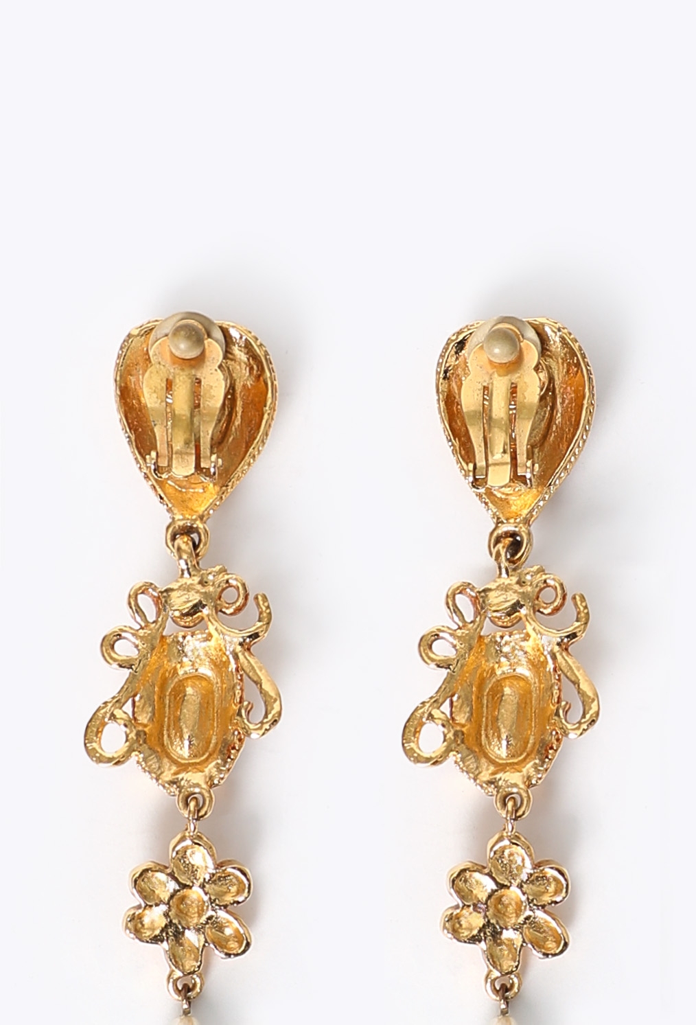 Vintage Baroque Pendant Clip Earrings - Christian Lacroix | ReSee