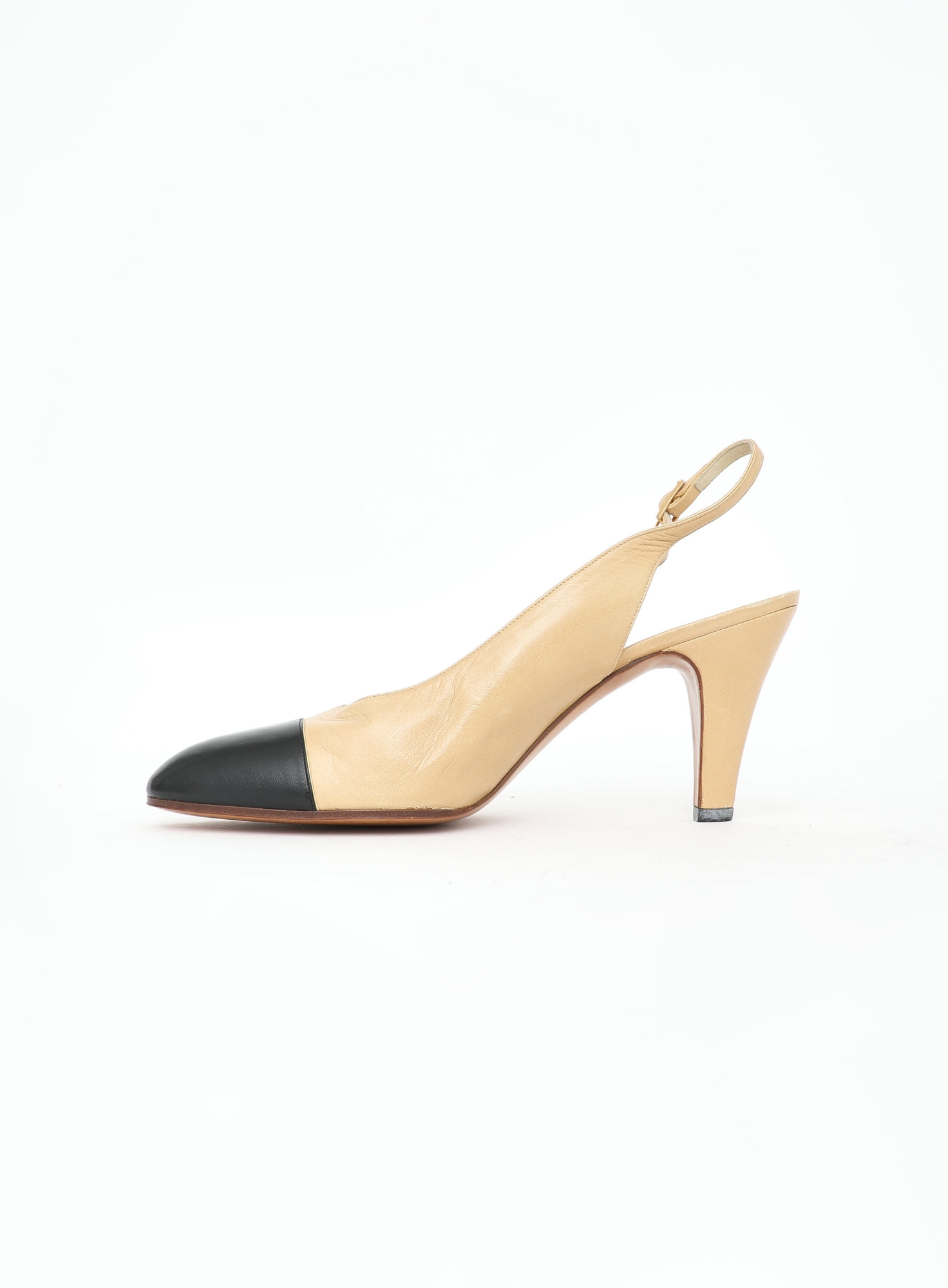 Bicolor Leather Slingback Heels | Authentic & Vintage | ReSee
