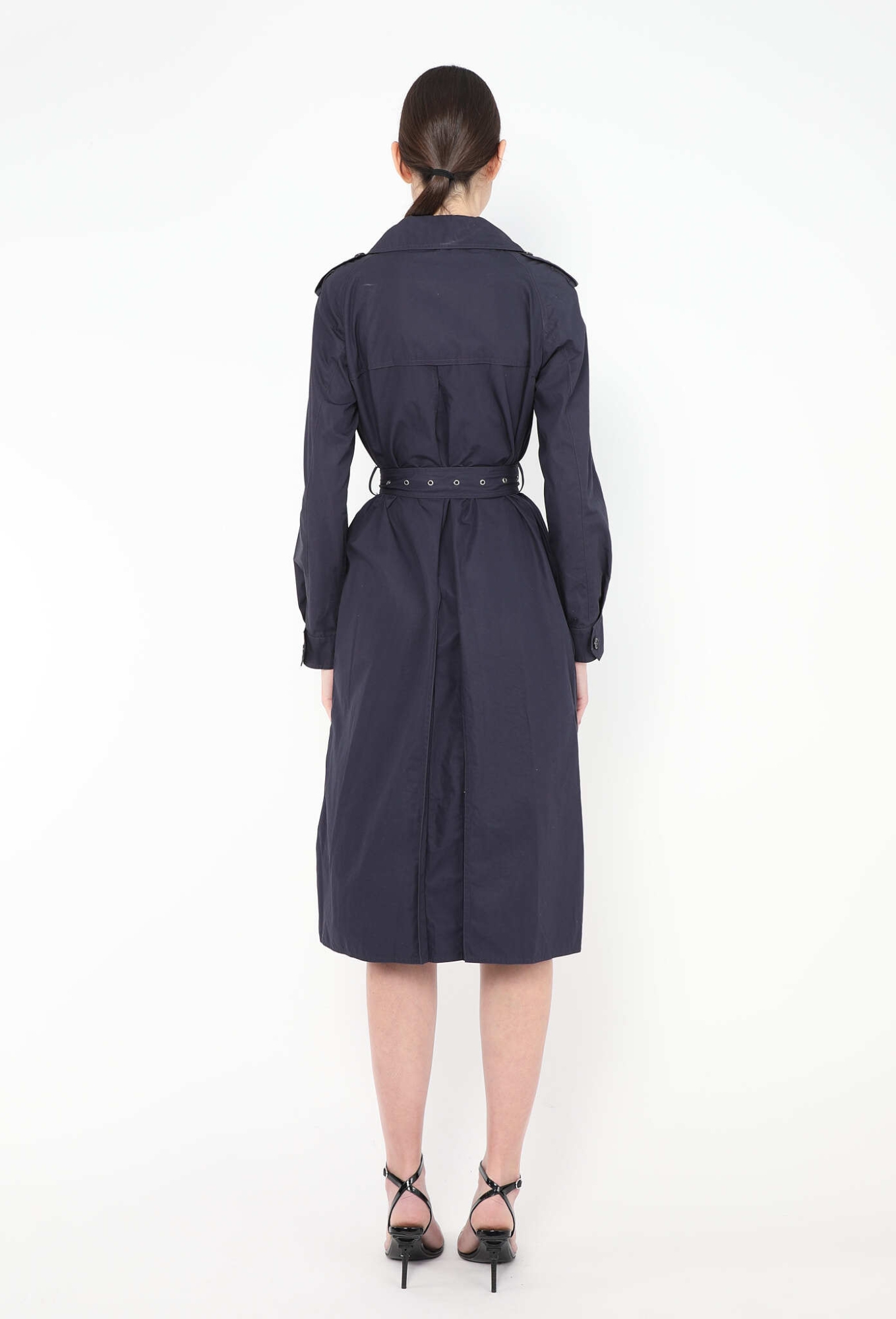 Belted Poplin Trench Dress in Navy – 2017 - Céline | ReSee