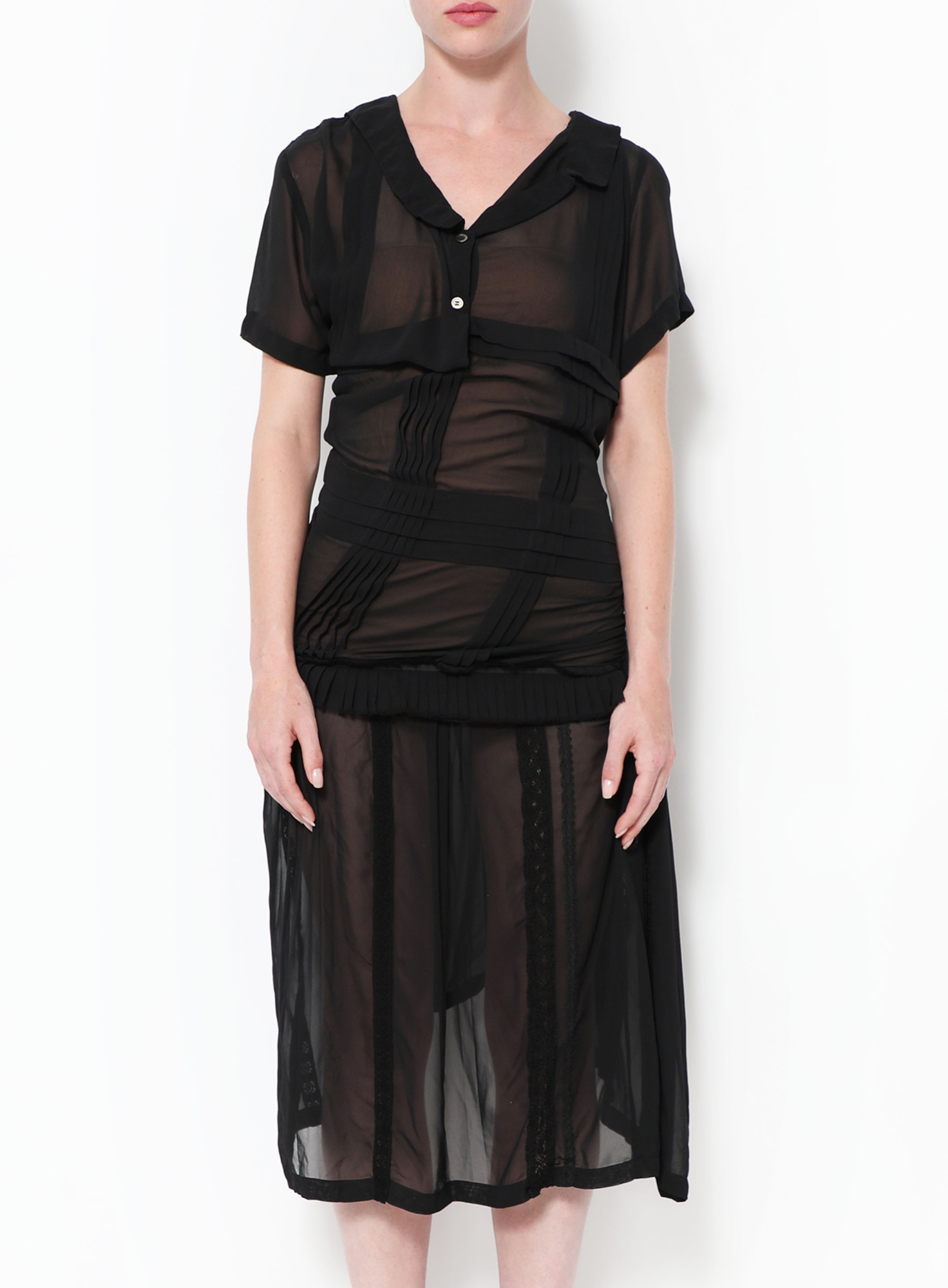 Asymmetrical Pleated Zip Dress | Authentic & Vintage | ReSee