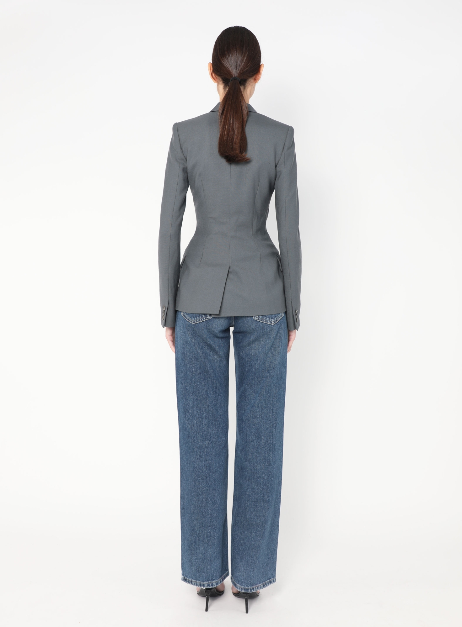 le dix balenciaga バレンシアガ ジャケット Le Dix Notched Hourglass Blazer | Authentic & Vintage | ReSee