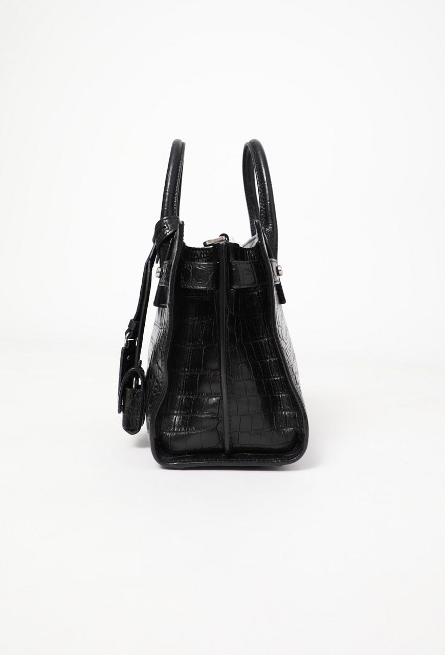 Crocodile Embossed Nano Sac de Jour - Saint Laurent | Authentic