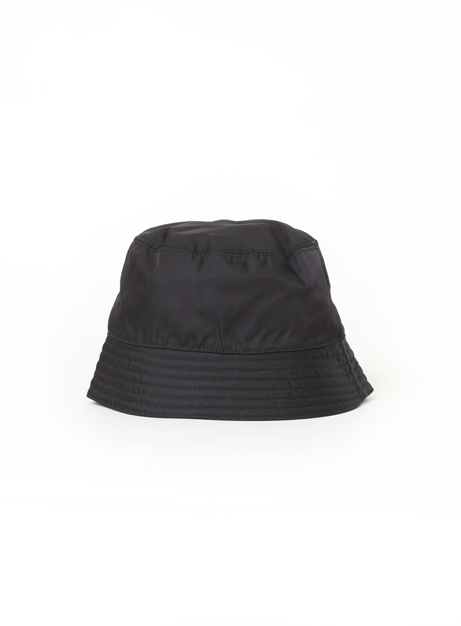 Prada Black Nylon Bucket Hat with Logo Plaque Prada Logo plaque denim bucket hat Prada main image 4