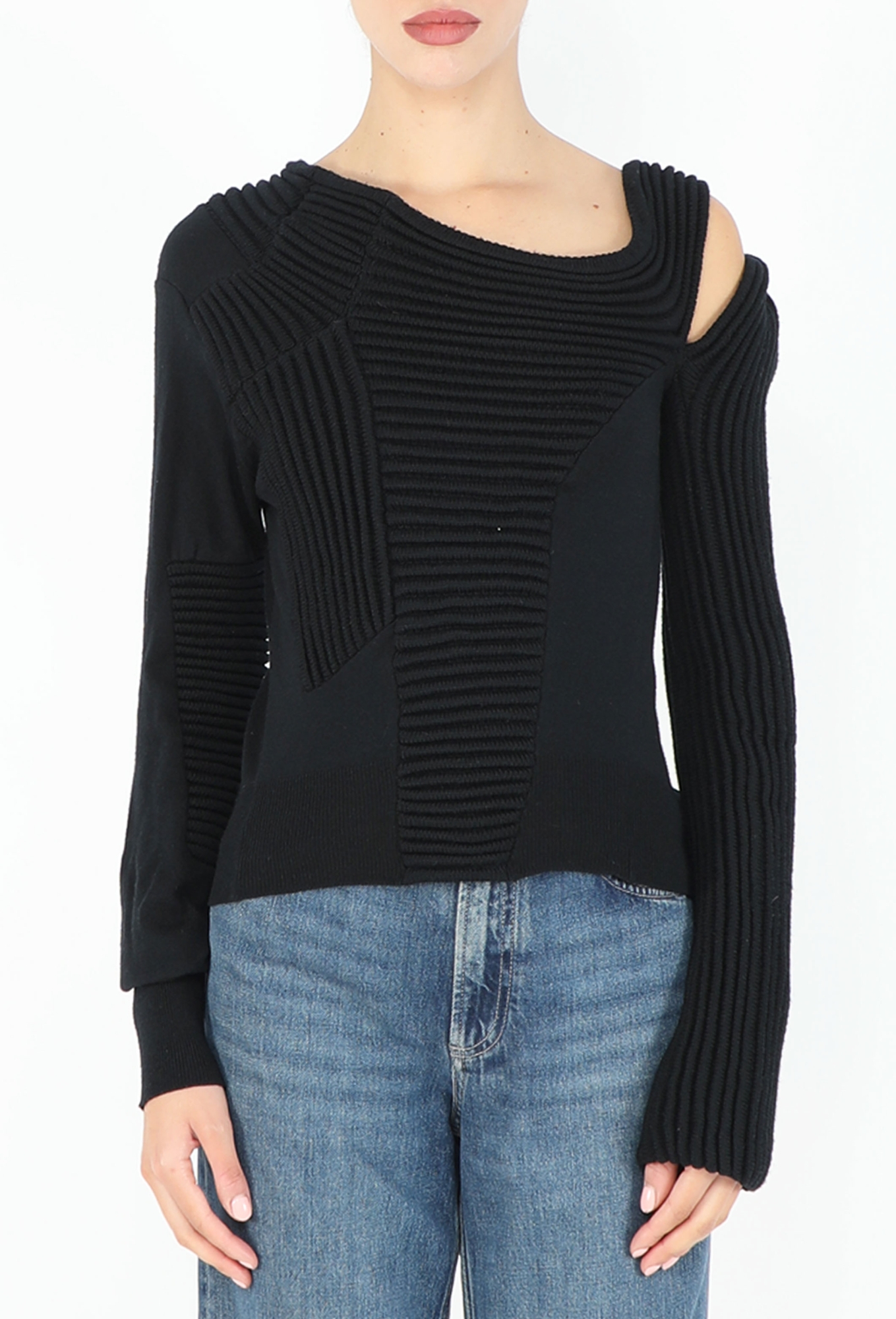 F/W 2004 Deconstructed Ribbed Sweater - Balenciaga | ReSee