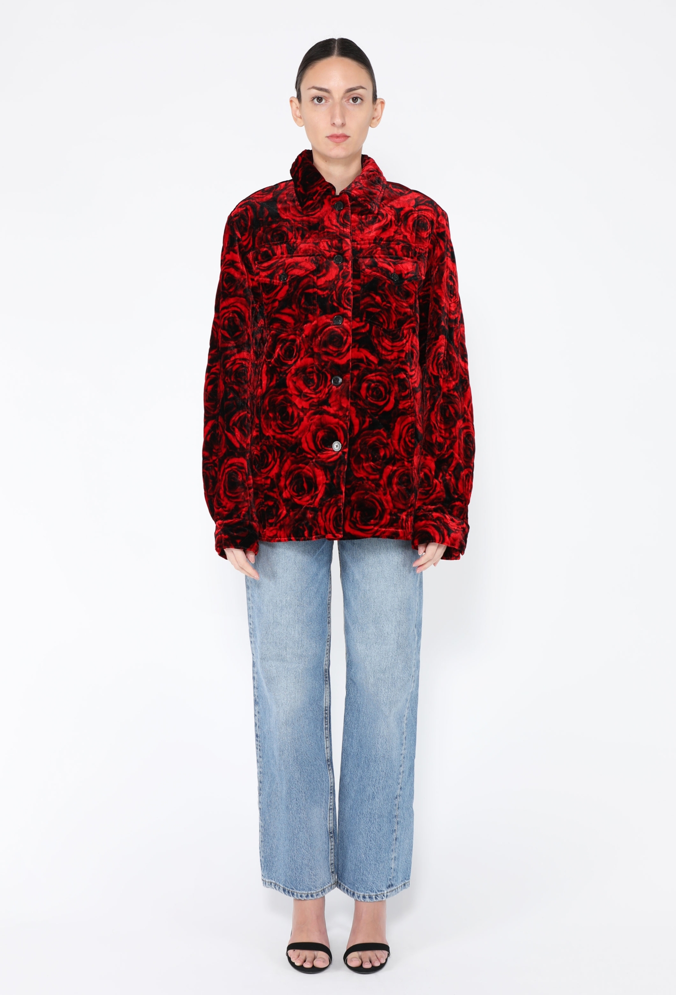 F/W 2021 Velvet Rose Printed Jacket - Dries Van Noten | ReSee