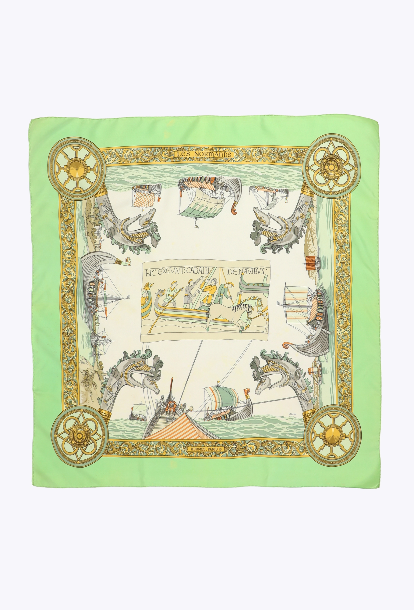 Les Normands' 90cm Silk Carré, 1971 - Hermès | ReSee